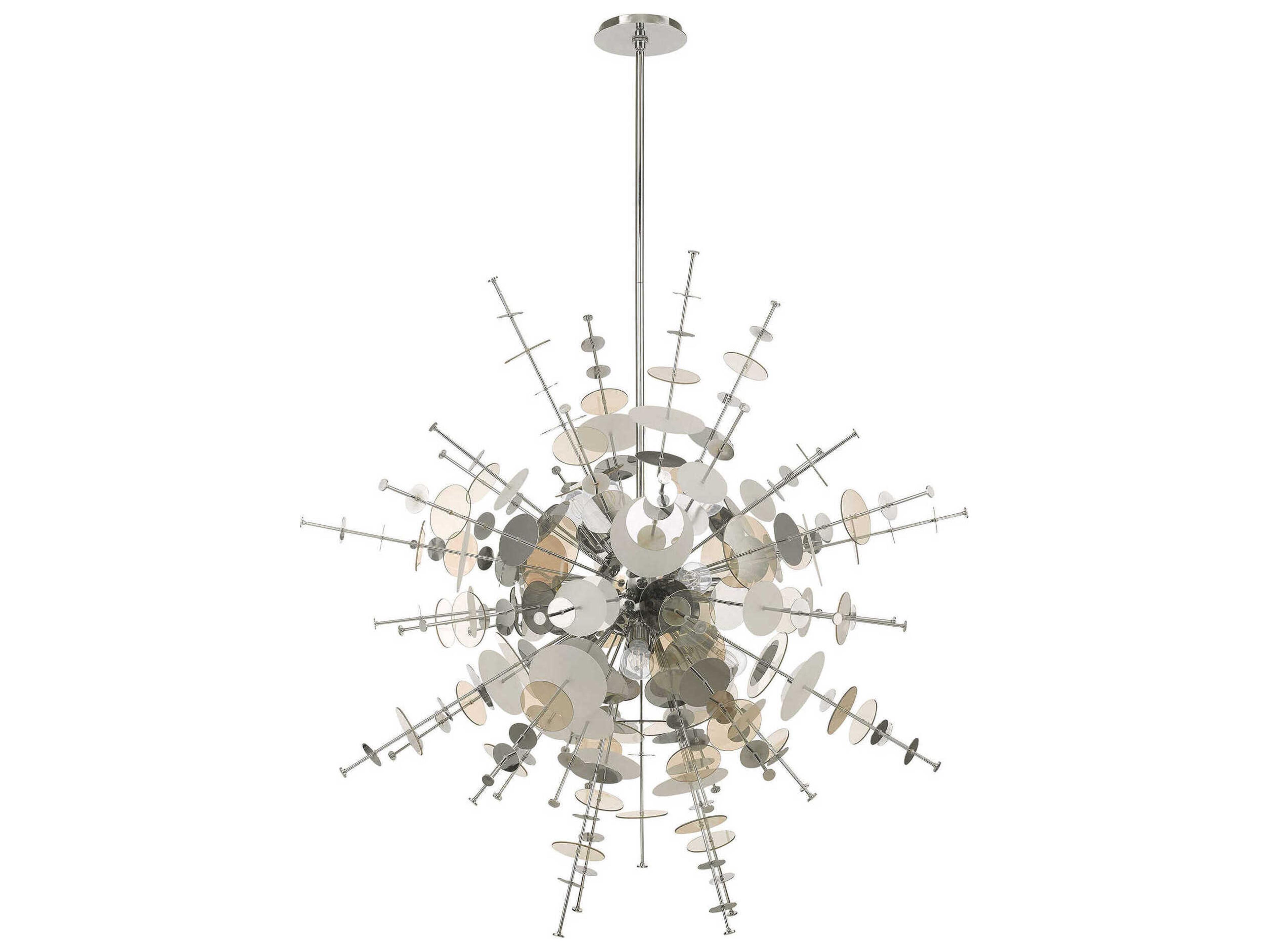 Livex Lighting Circulo 12-Light Polished Chrome Glass Pendant
