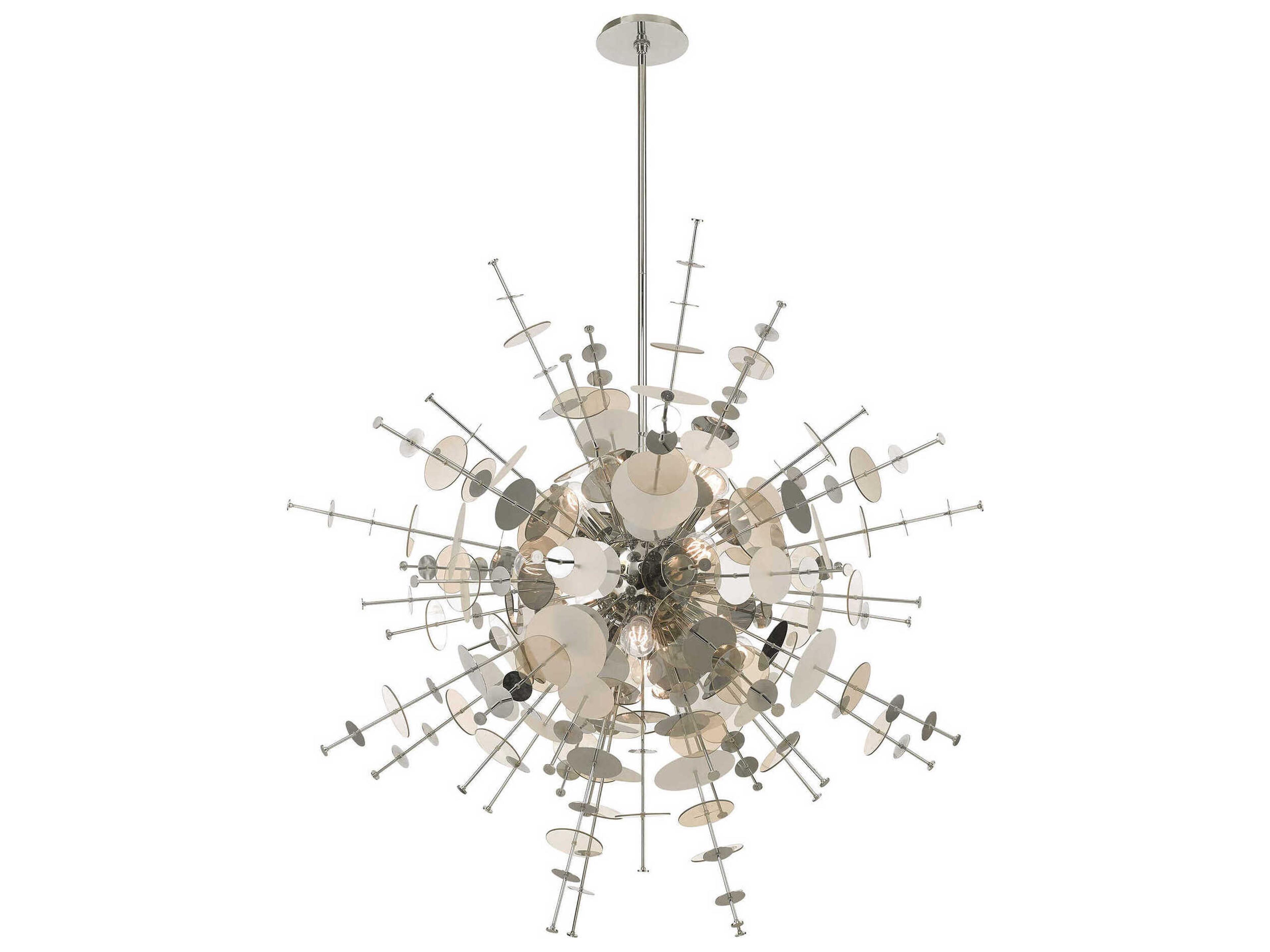 Livex Lighting Circulo 12-Light Polished Chrome Glass Pendant