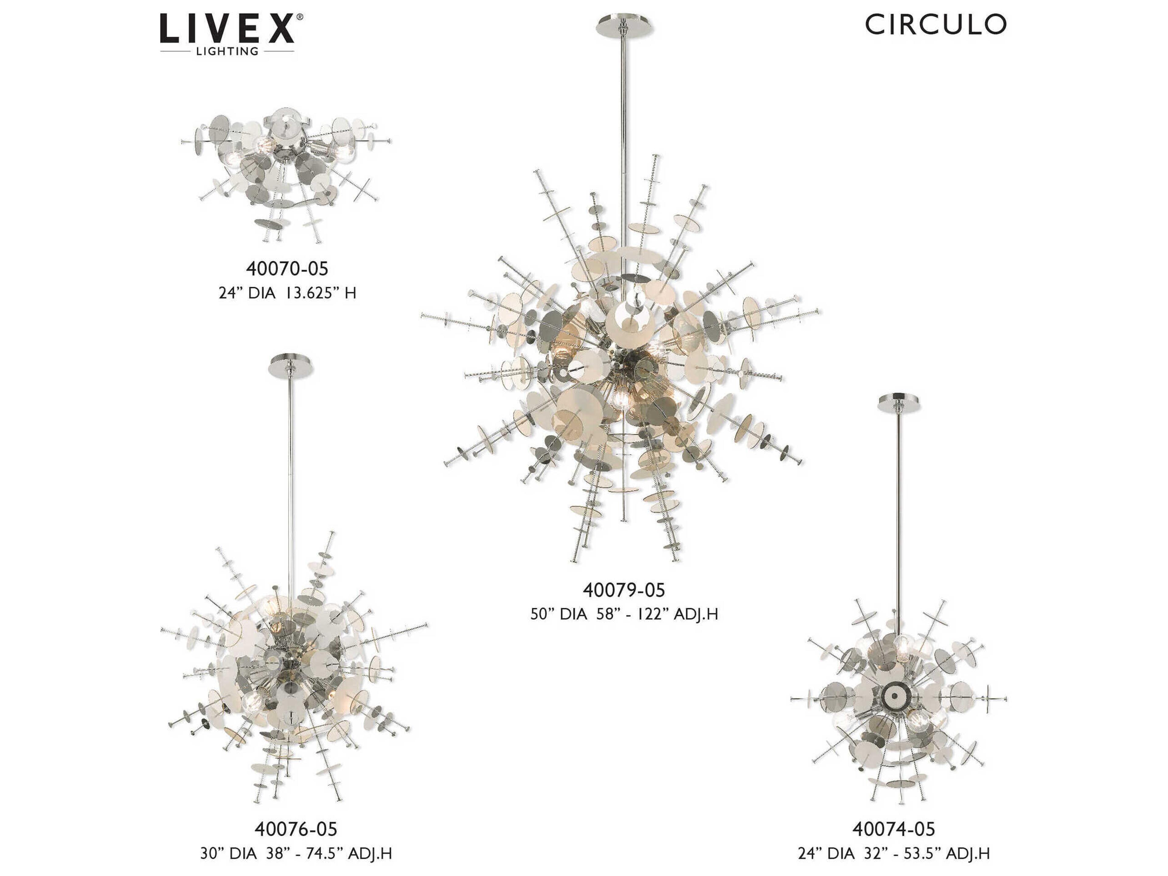 Livex Lighting Circulo 12-Light Polished Chrome Glass Pendant