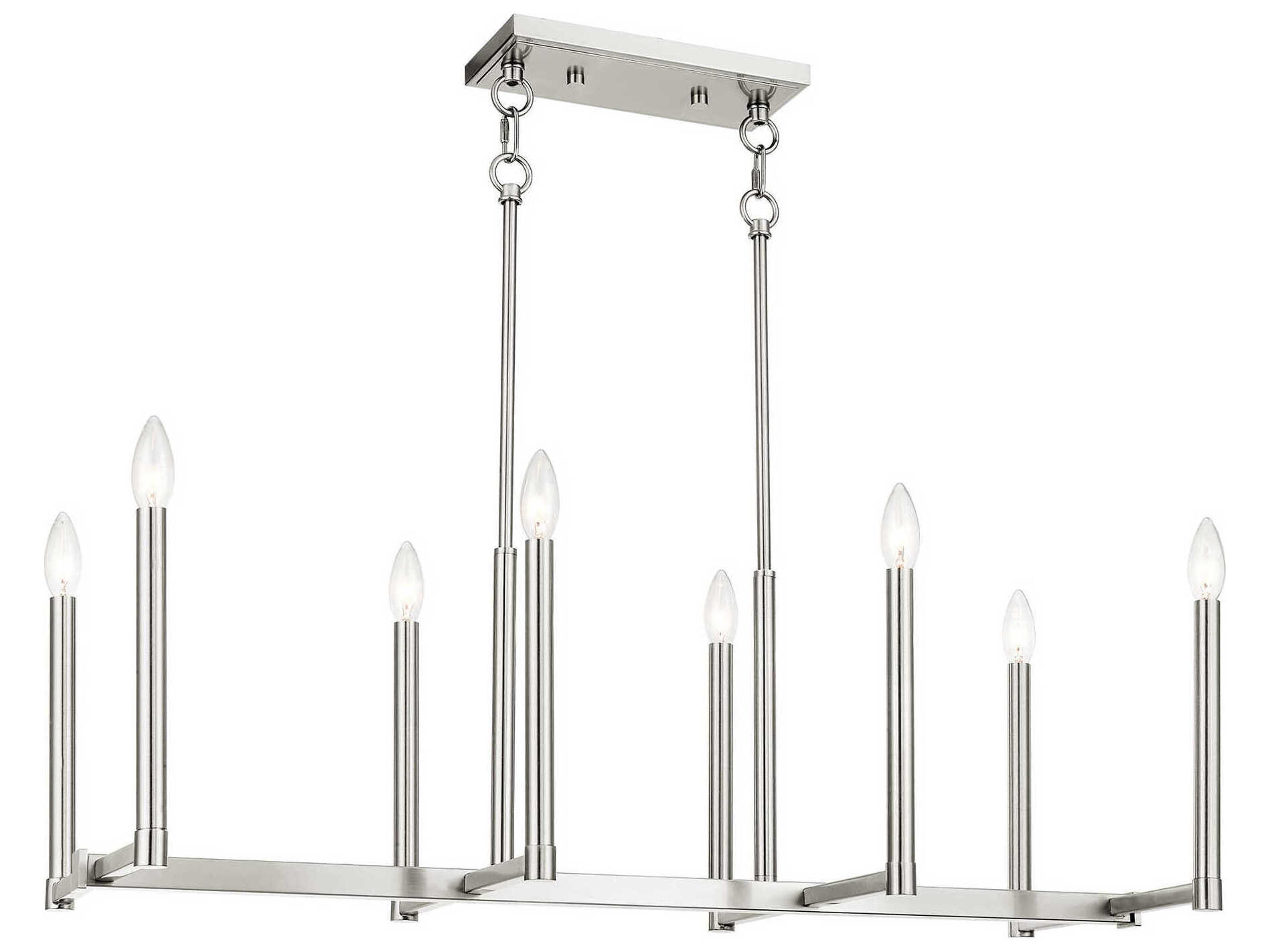 Alpine 8-Light Brushed Nickel Island Pendant