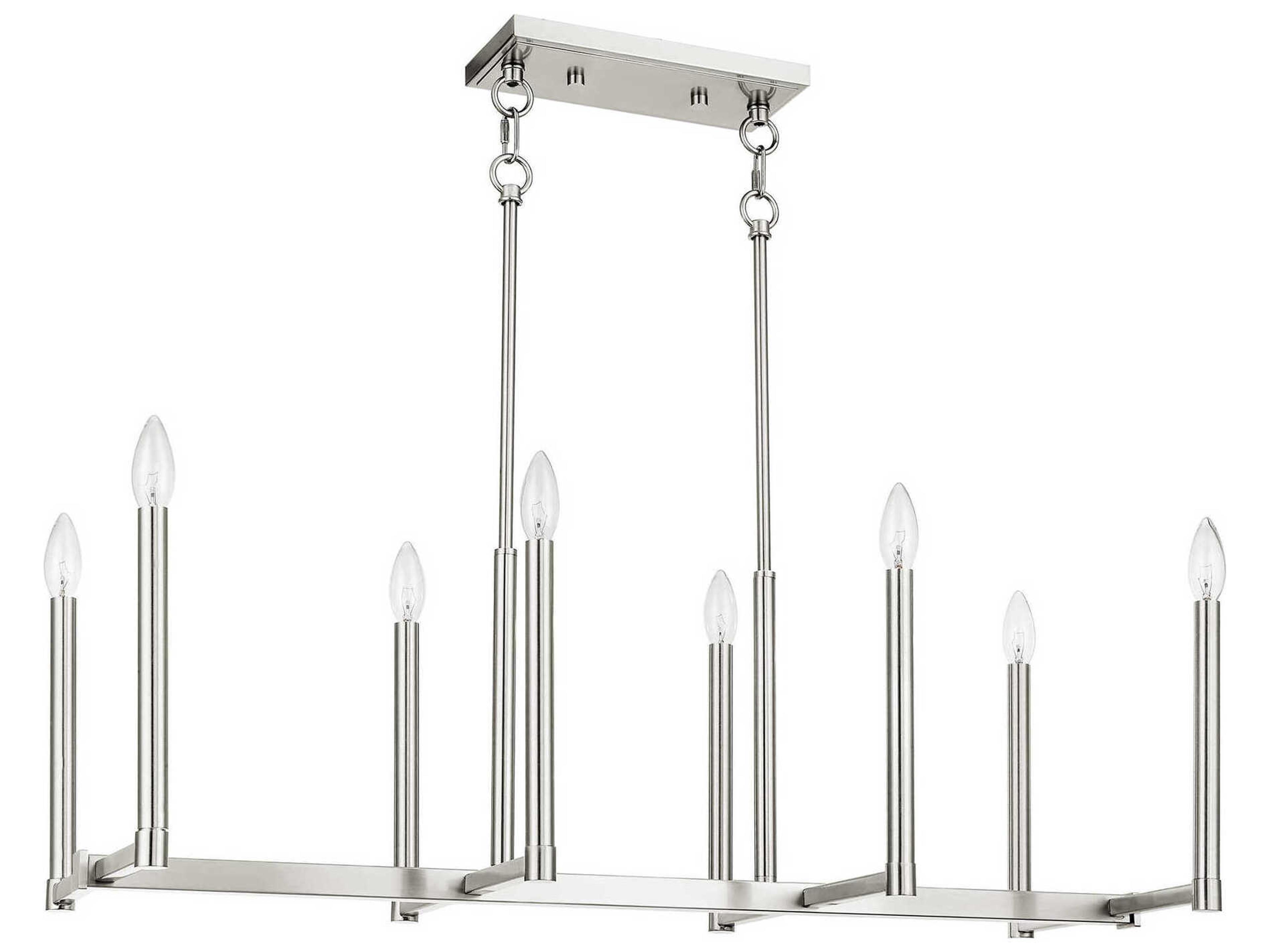 Livex Lighting Alpine 8-Light Brushed Nickel Island Pendant