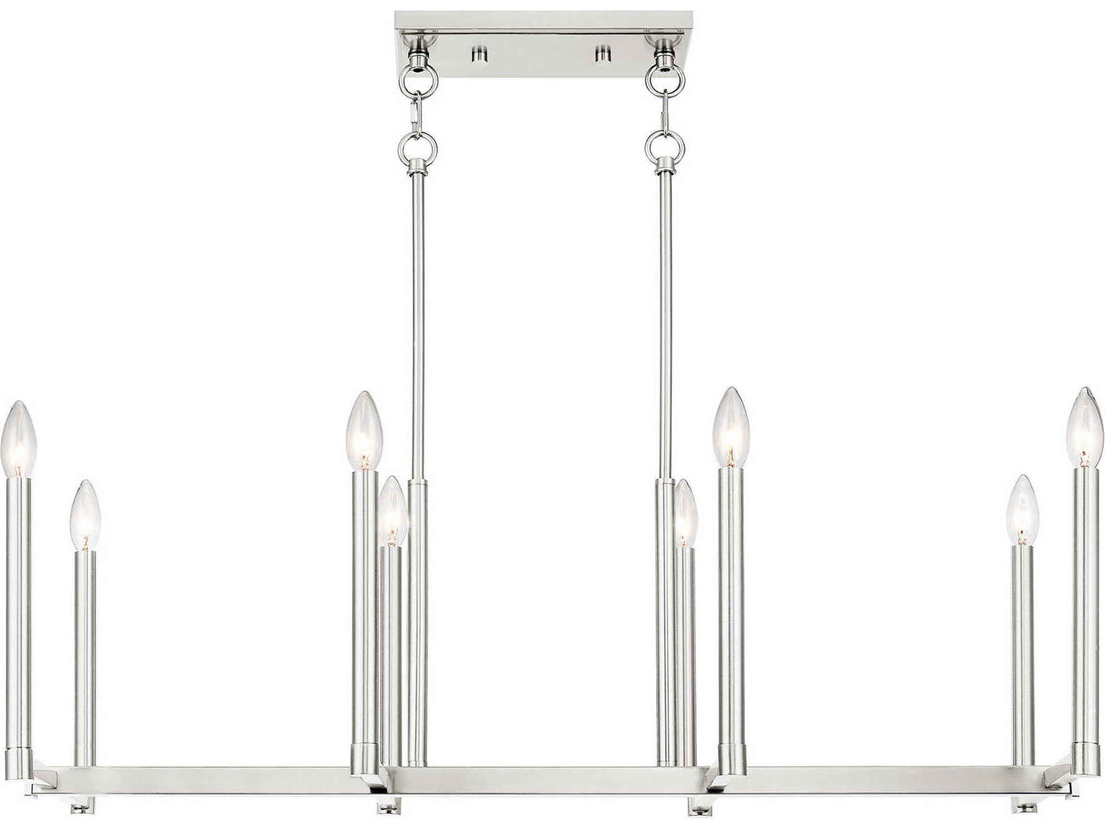 Livex Lighting Alpine 8-Light Brushed Nickel Island Pendant