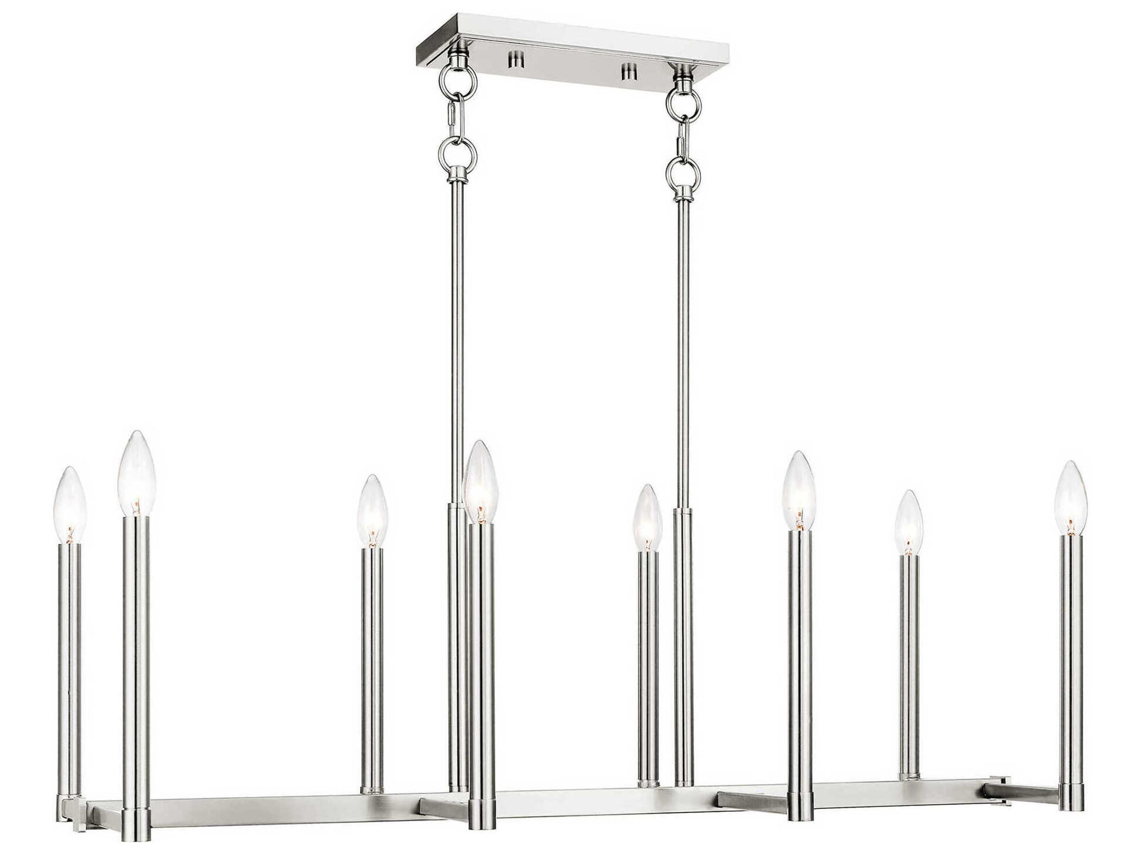 Livex Lighting Alpine 8-Light Brushed Nickel Island Pendant