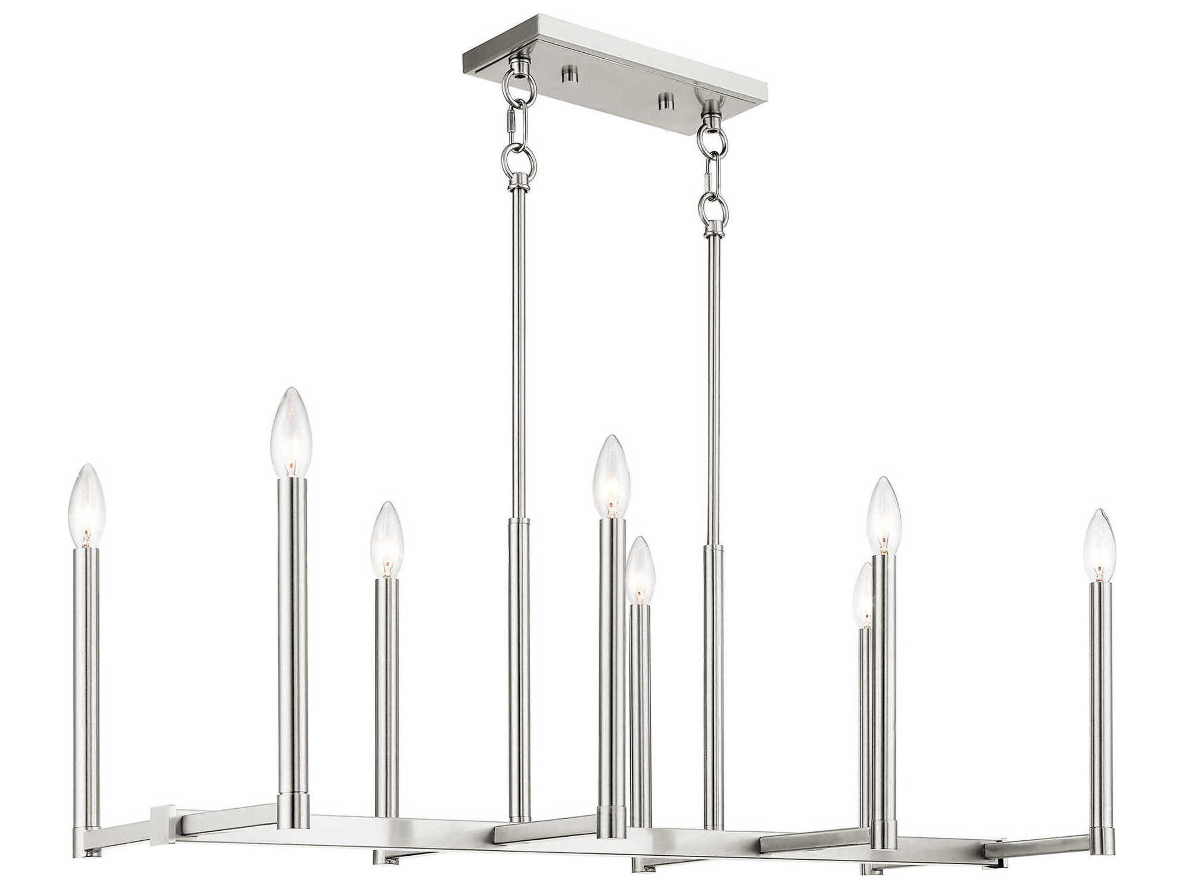 Livex Lighting Alpine 8-Light Brushed Nickel Island Pendant