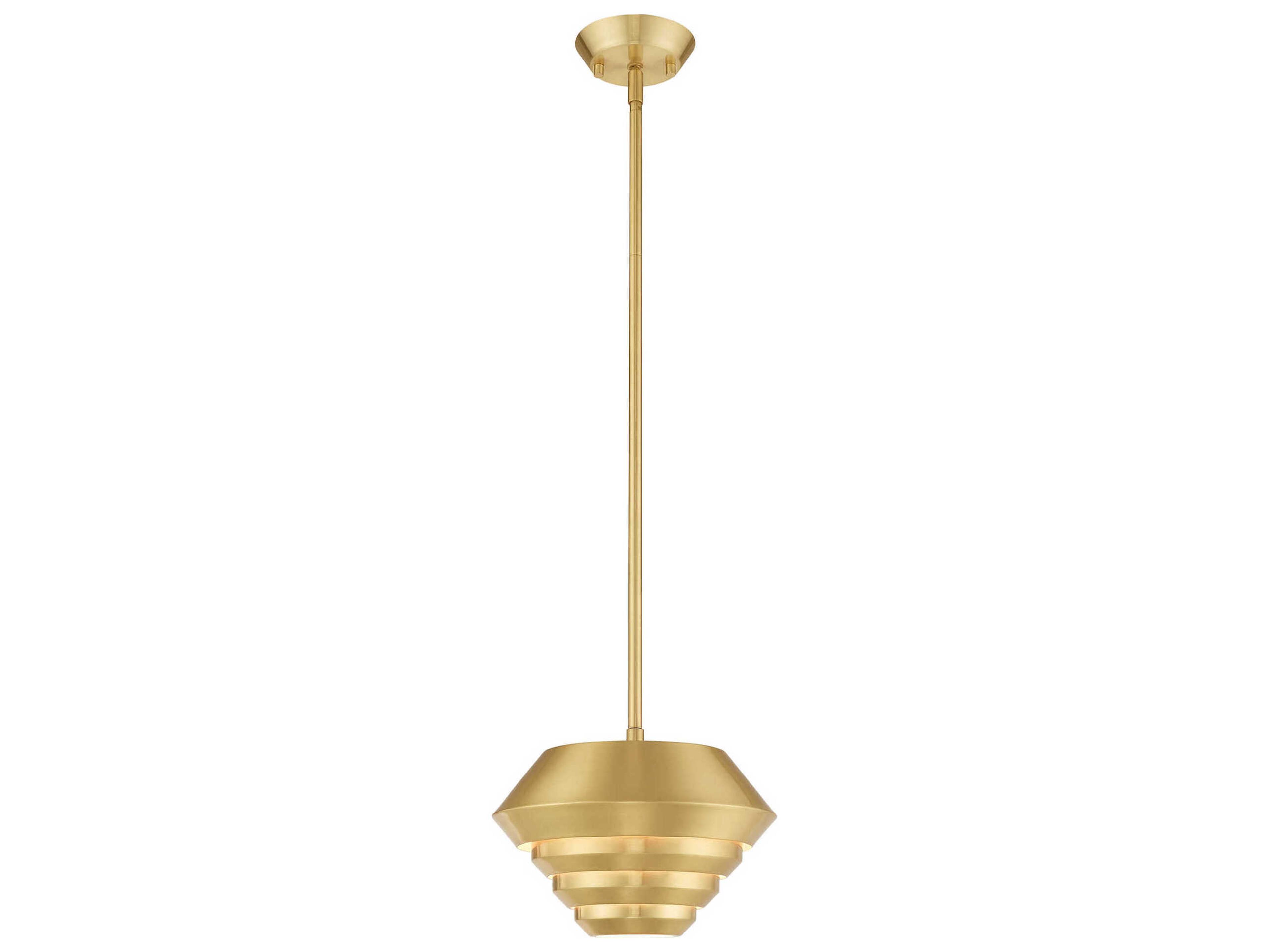 Amsterdam 1-Light Satin Brass Mini Pendant
