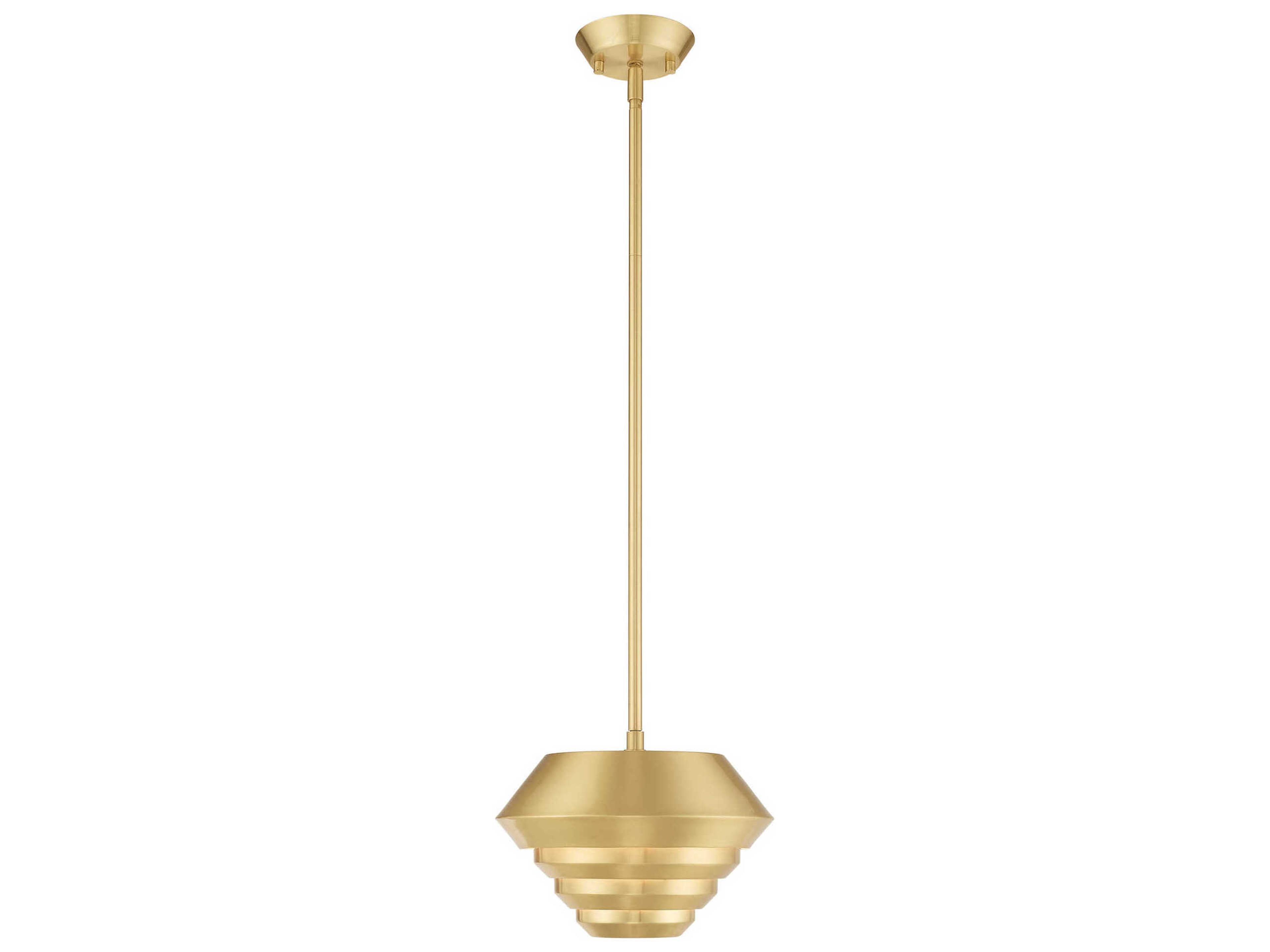 Livex Lighting Amsterdam 1-Light Satin Brass Mini Pendant
