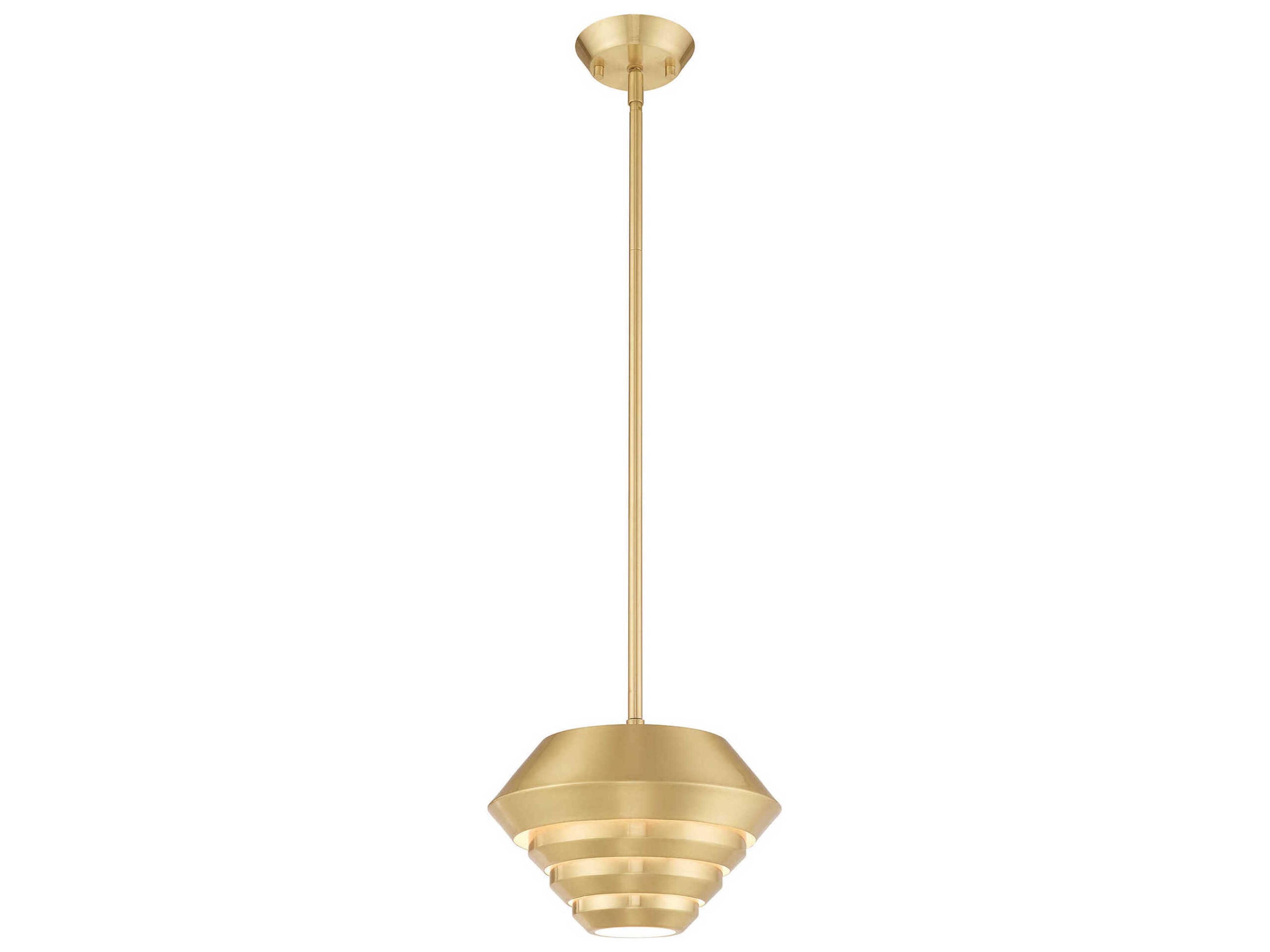 Livex Lighting Amsterdam 1-Light Satin Brass Mini Pendant
