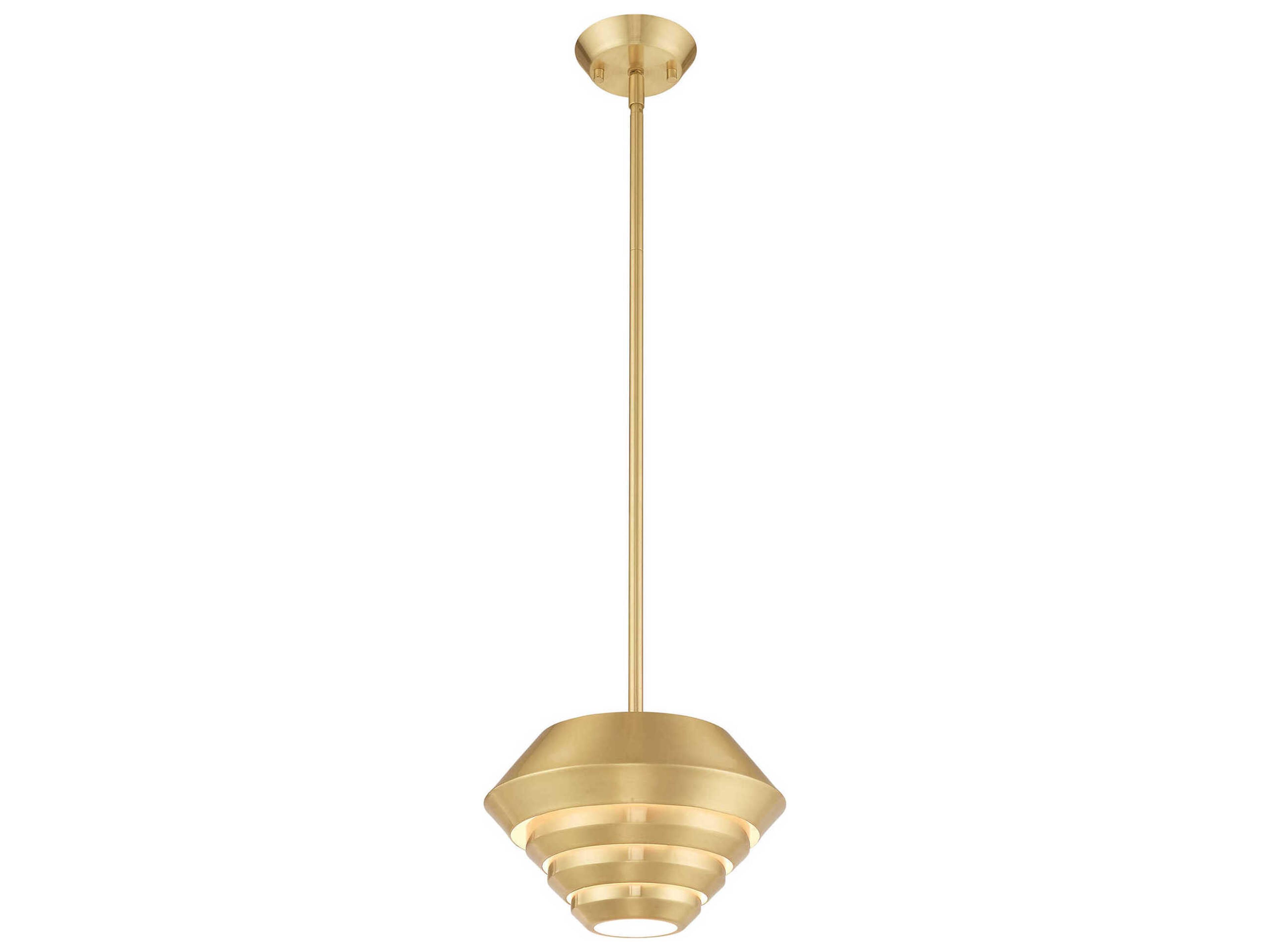Livex Lighting Amsterdam 1-Light Satin Brass Mini Pendant
