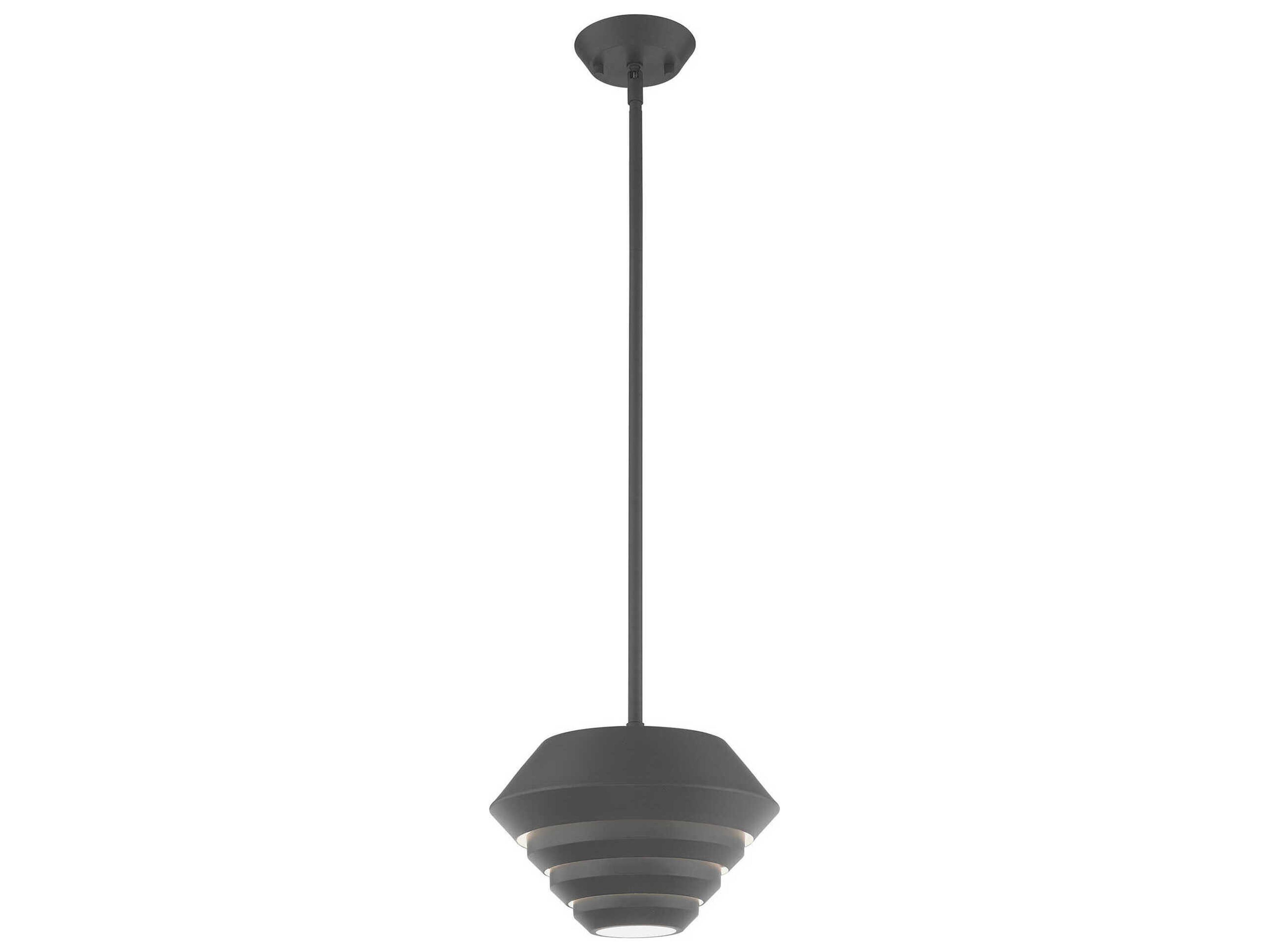 Livex Lighting Amsterdam 1-Light Scandinavian Gray Mini Pendant