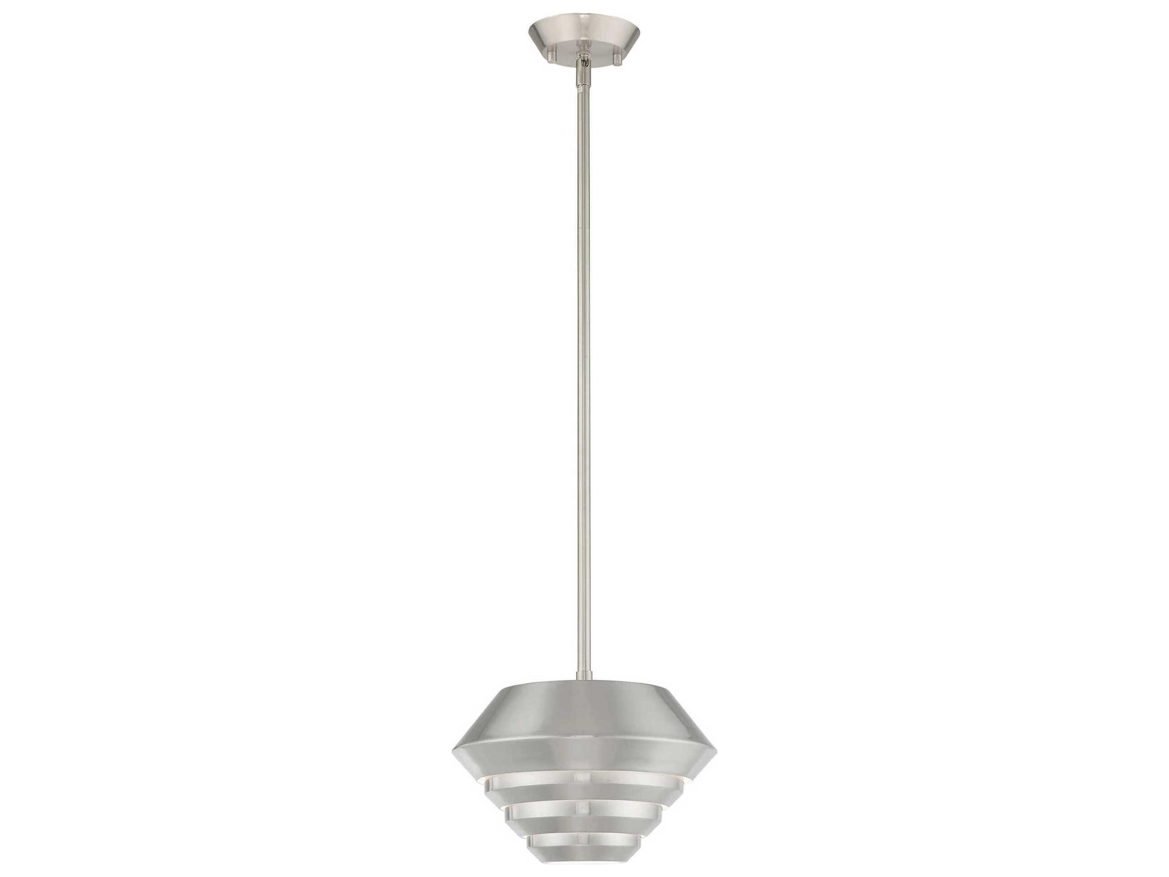Amsterdam 1-Light Brushed Nickel Mini Pendant