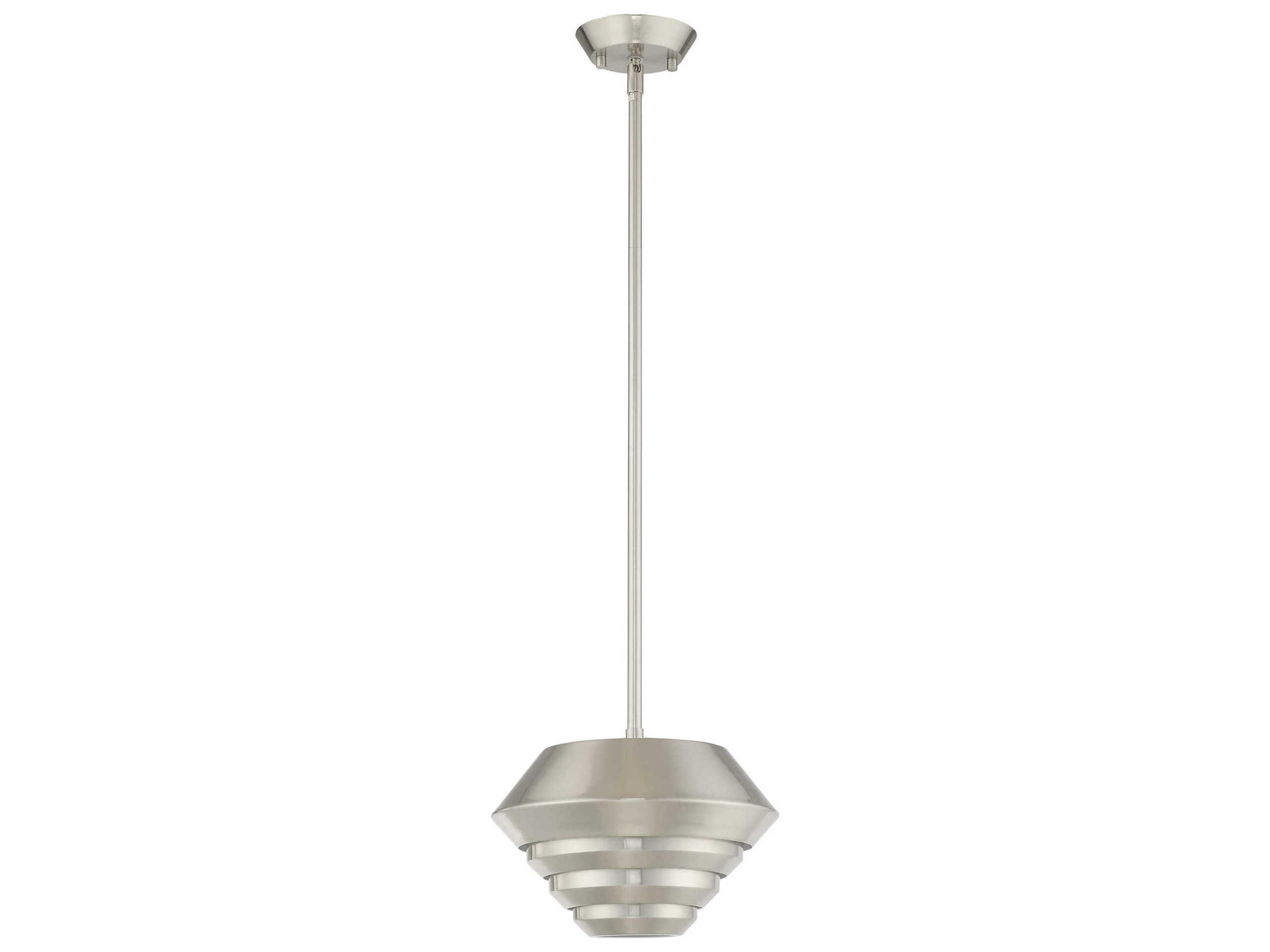 Livex Lighting Amsterdam 1-Light Brushed Nickel Mini Pendant