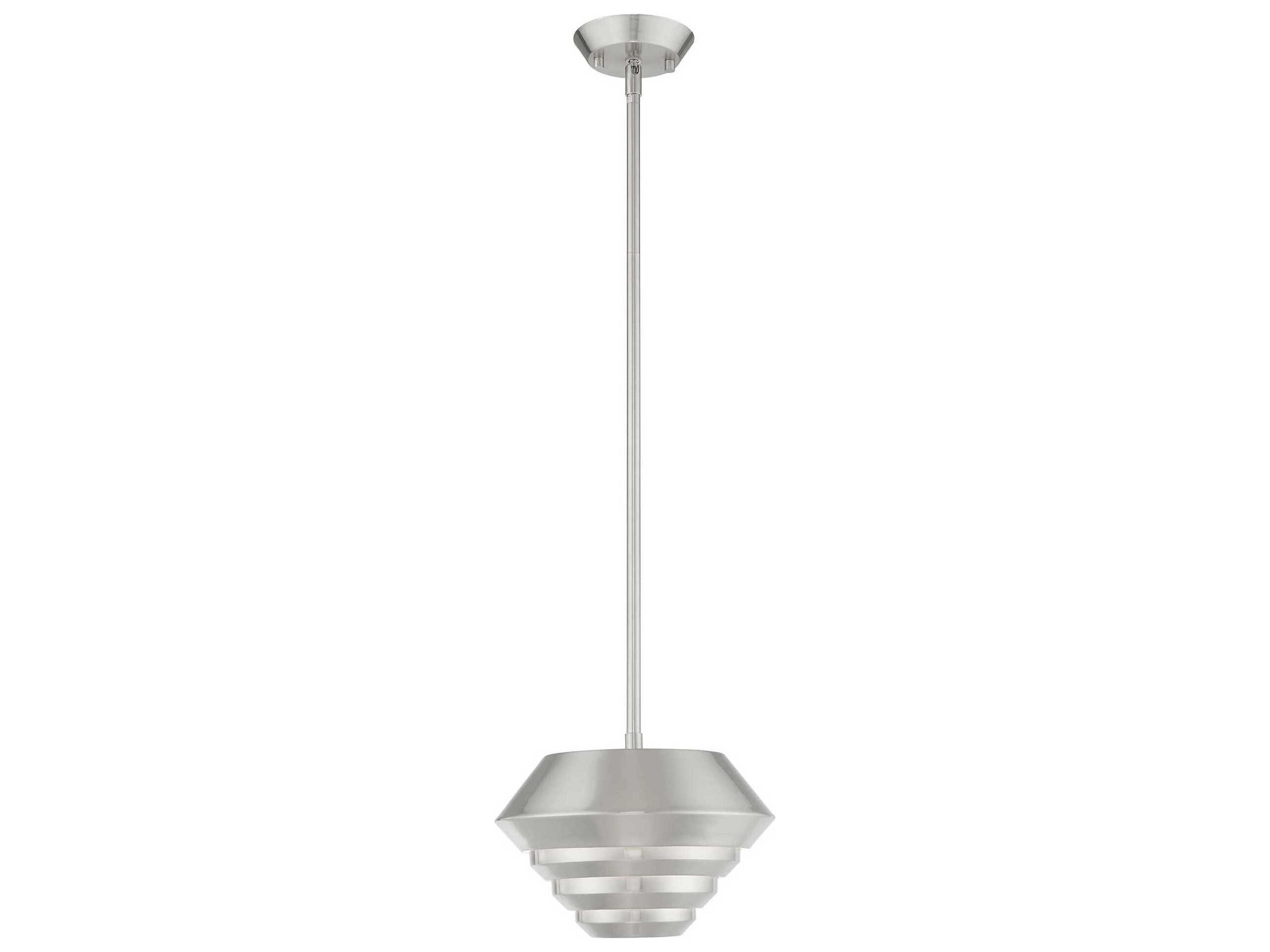 Livex Lighting Amsterdam 1-Light Brushed Nickel Mini Pendant