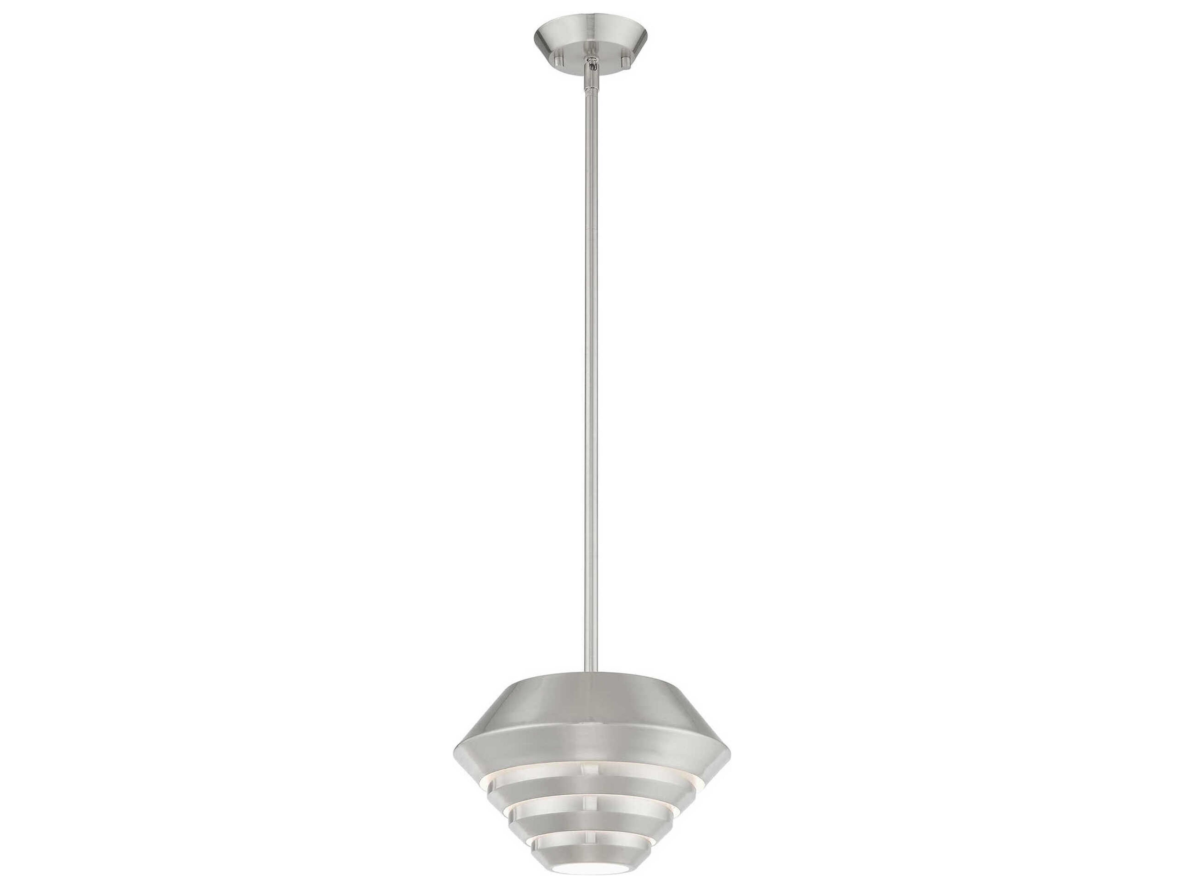 Livex Lighting Amsterdam 1-Light Brushed Nickel Mini Pendant