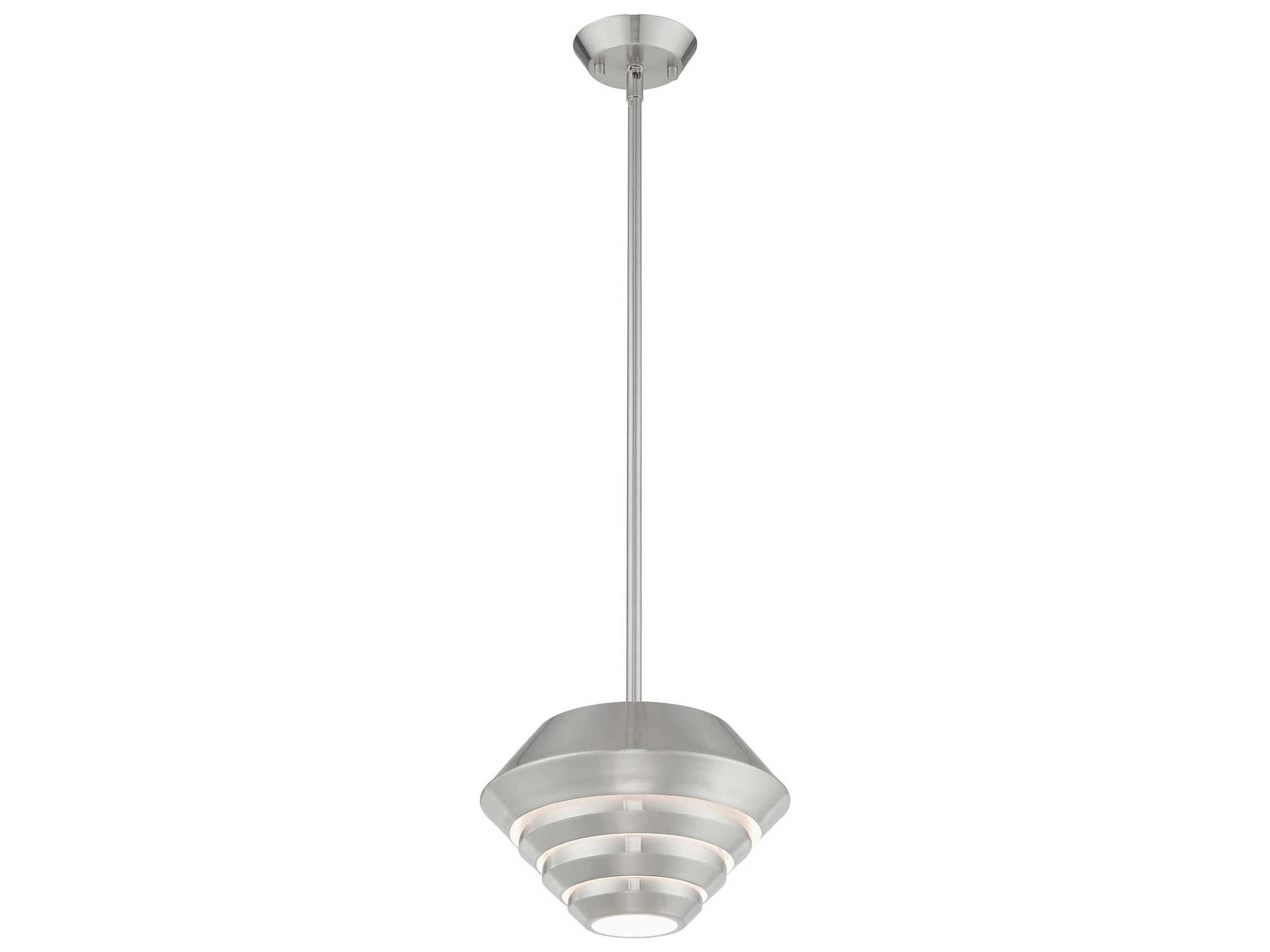Livex Lighting Amsterdam 1-Light Brushed Nickel Mini Pendant
