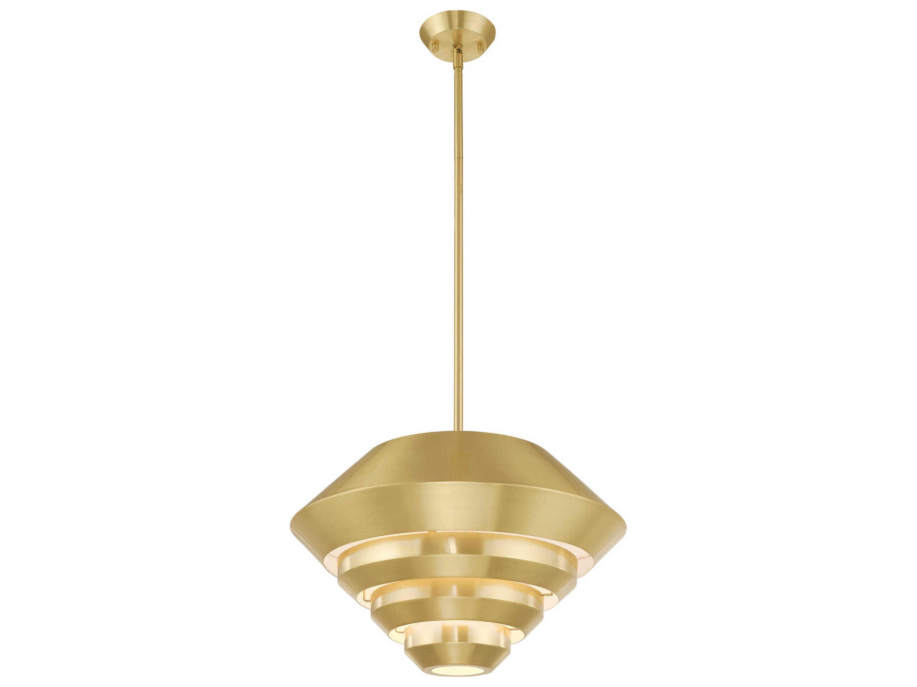 Livex Lighting Amsterdam 1-Light Satin Brass Pendant