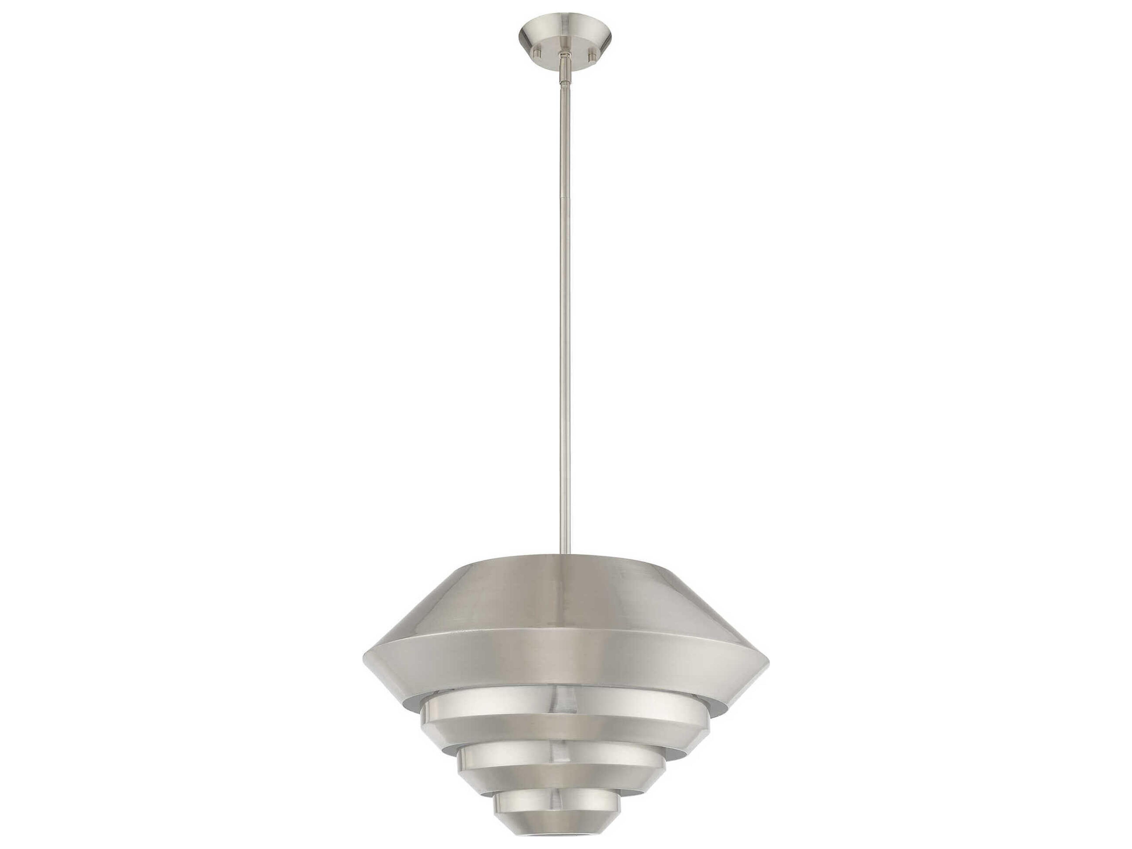 Livex Lighting Amsterdam 1-Light Brushed Nickel Pendant