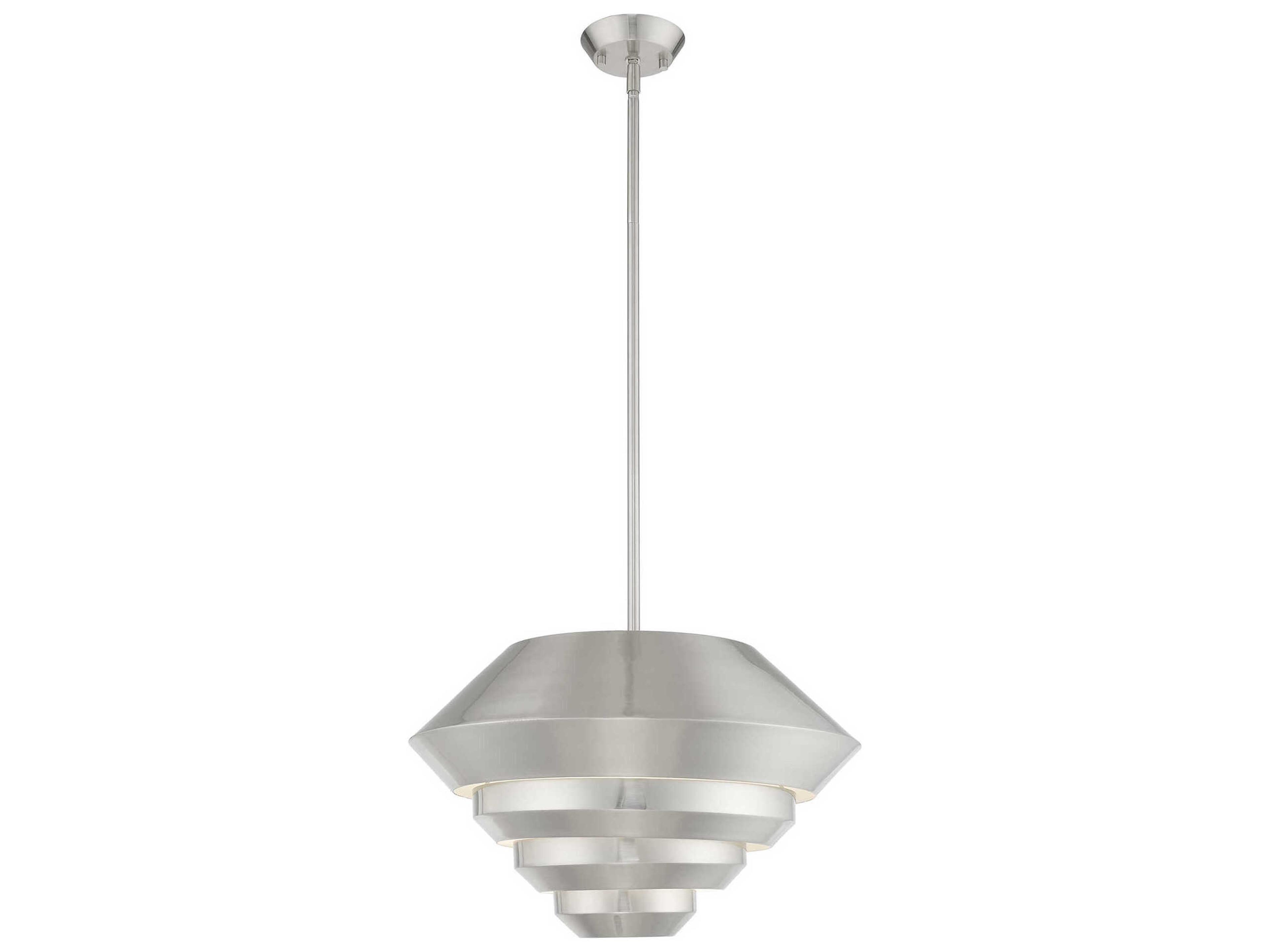 Livex Lighting Amsterdam 1-Light Brushed Nickel Pendant