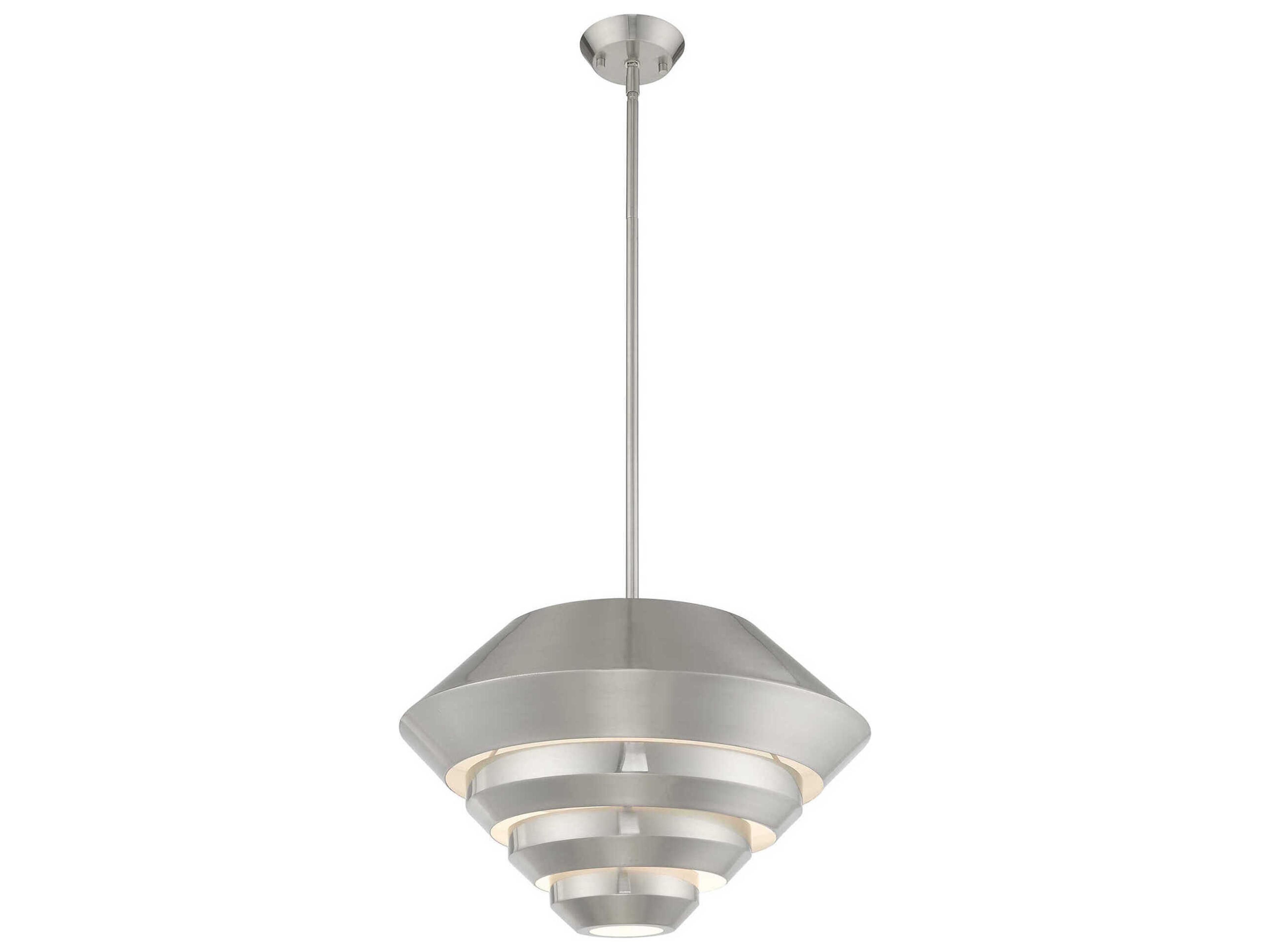 Livex Lighting Amsterdam 1-Light Brushed Nickel Pendant