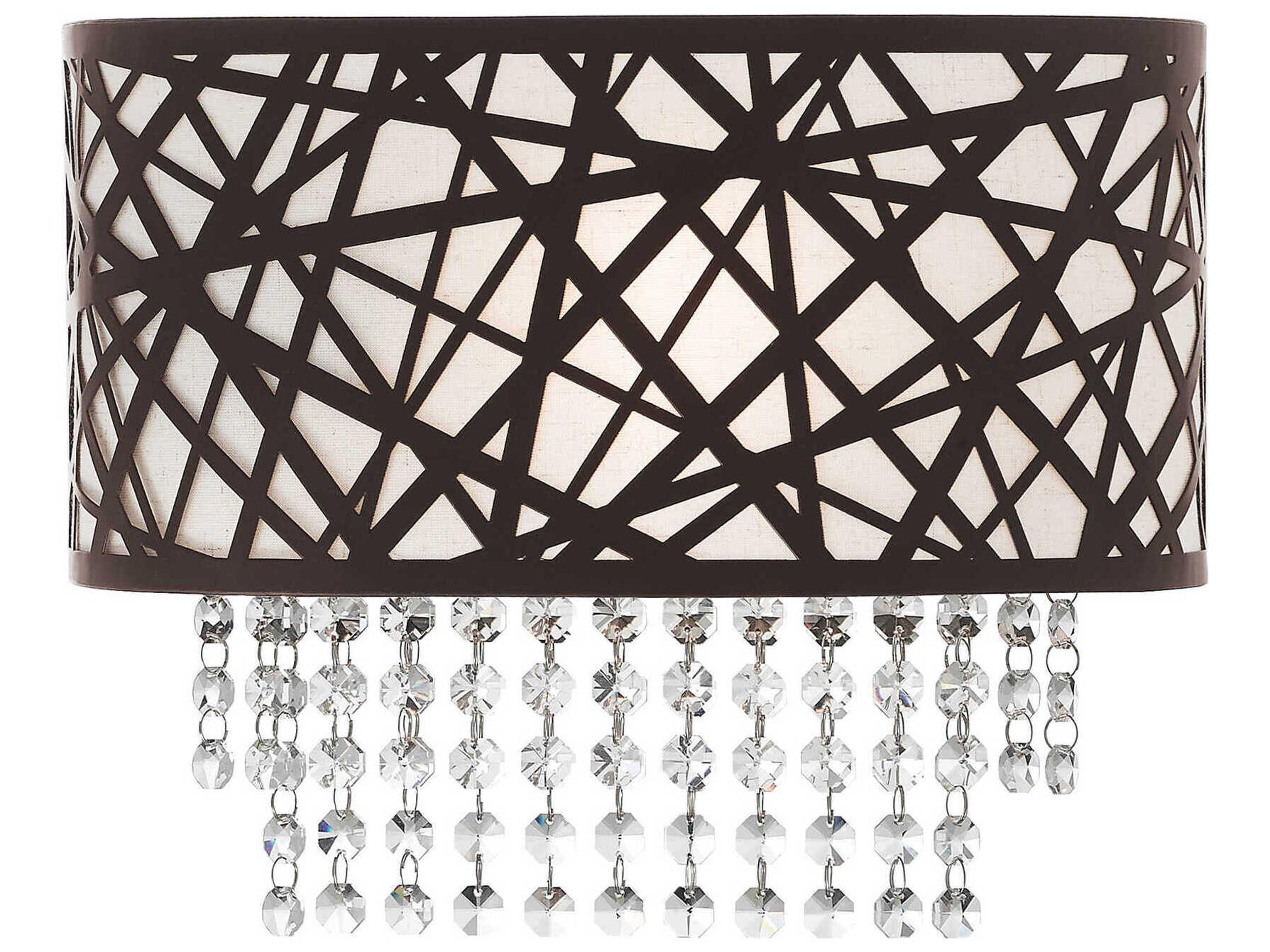 Allendale 1-Light Bronze Crystal Wall Sconce