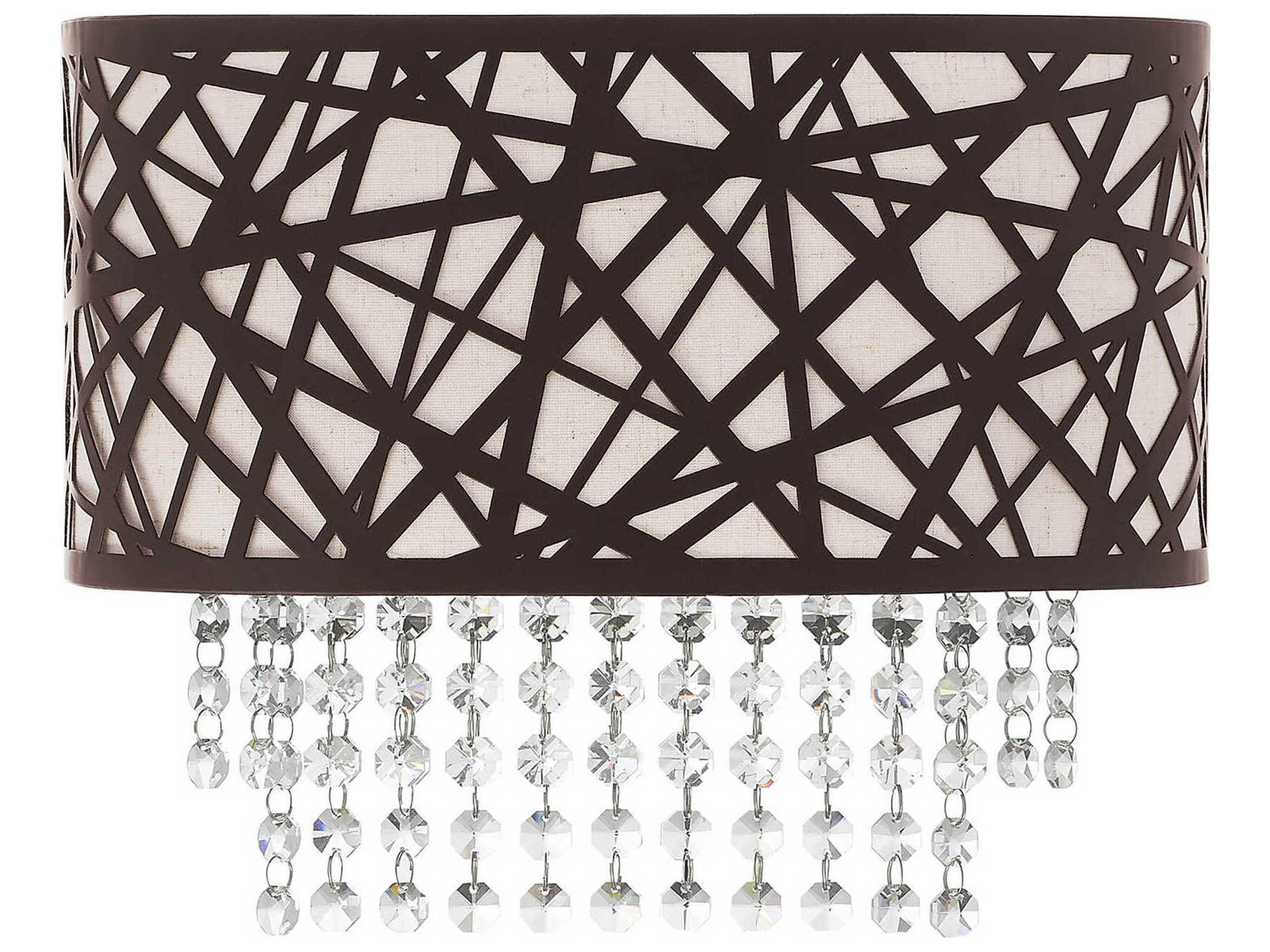 Livex Lighting Allendale 1-Light Bronze Crystal Wall Sconce