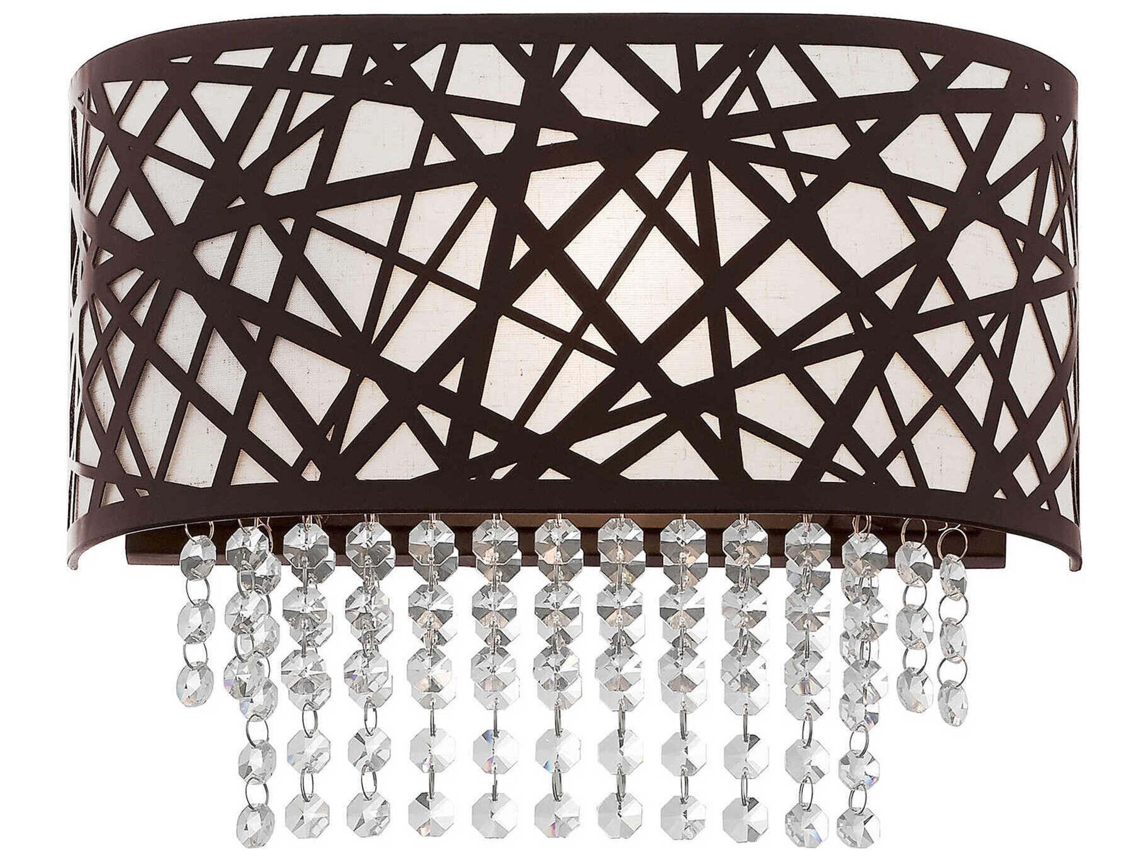 Livex Lighting Allendale 1-Light Bronze Crystal Wall Sconce