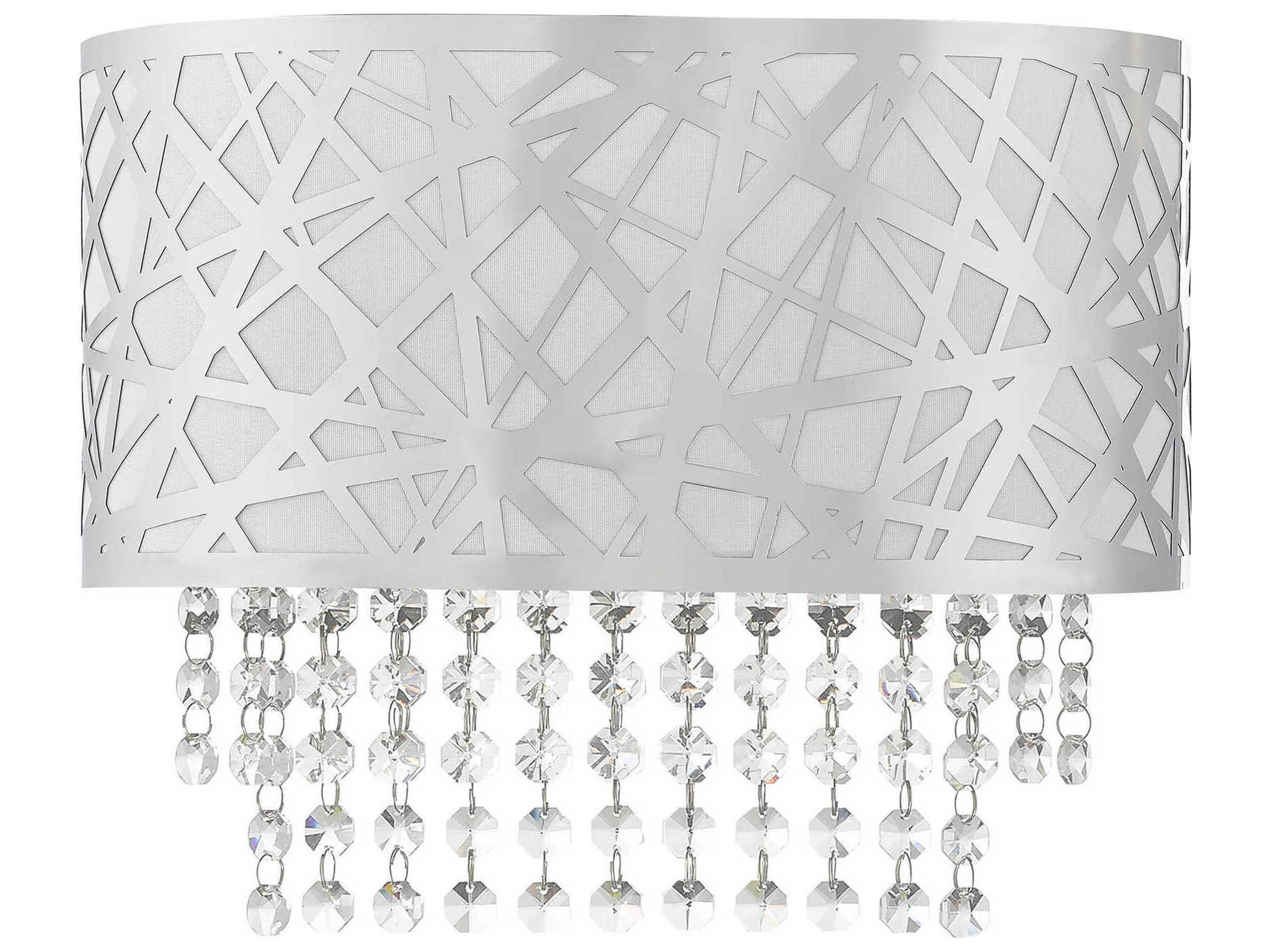 Livex Lighting Allendale 1-Light Polished Chrome Crystal Wall Sconce