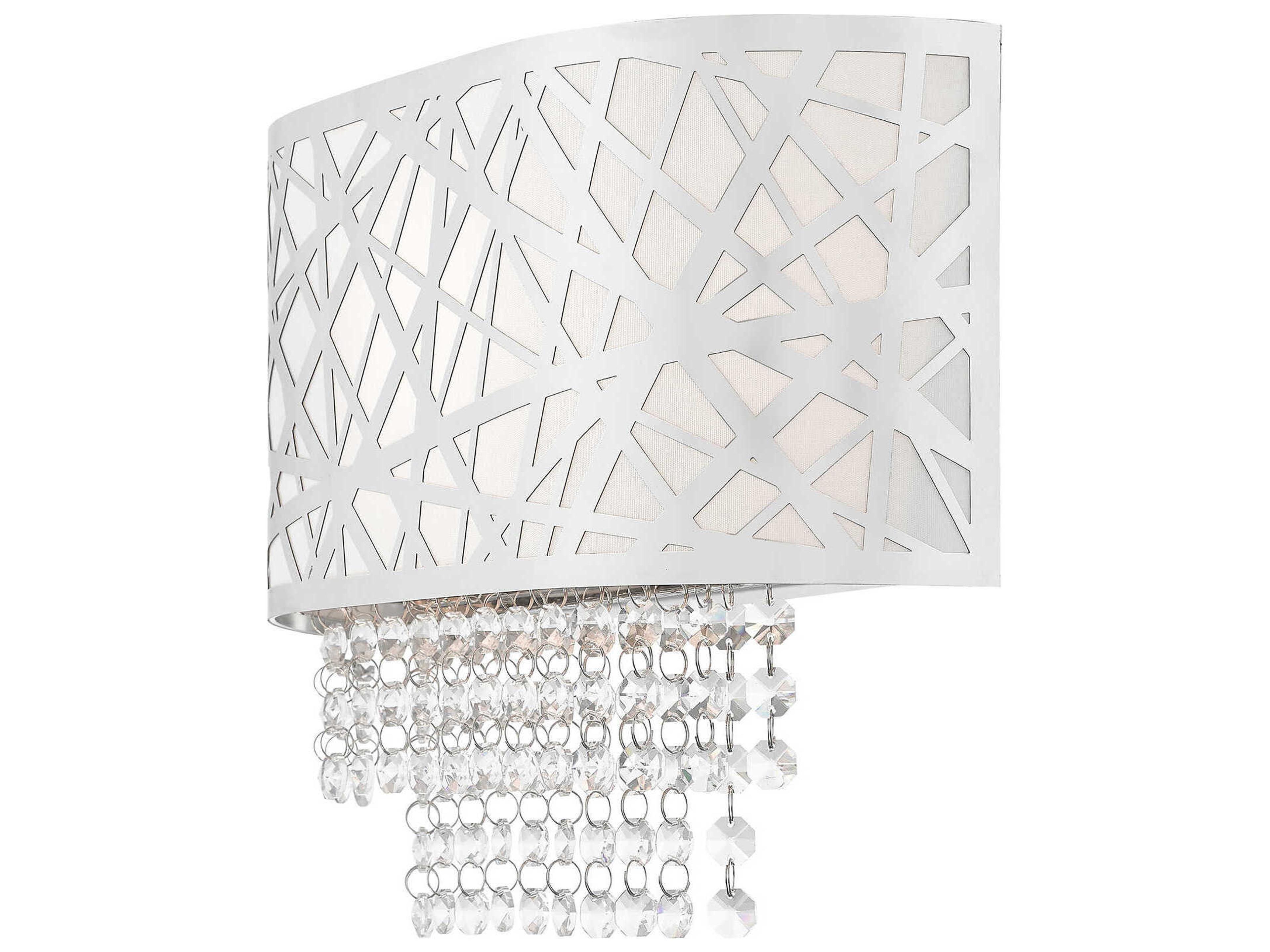 Livex Lighting Allendale 1-Light Polished Chrome Crystal Wall Sconce