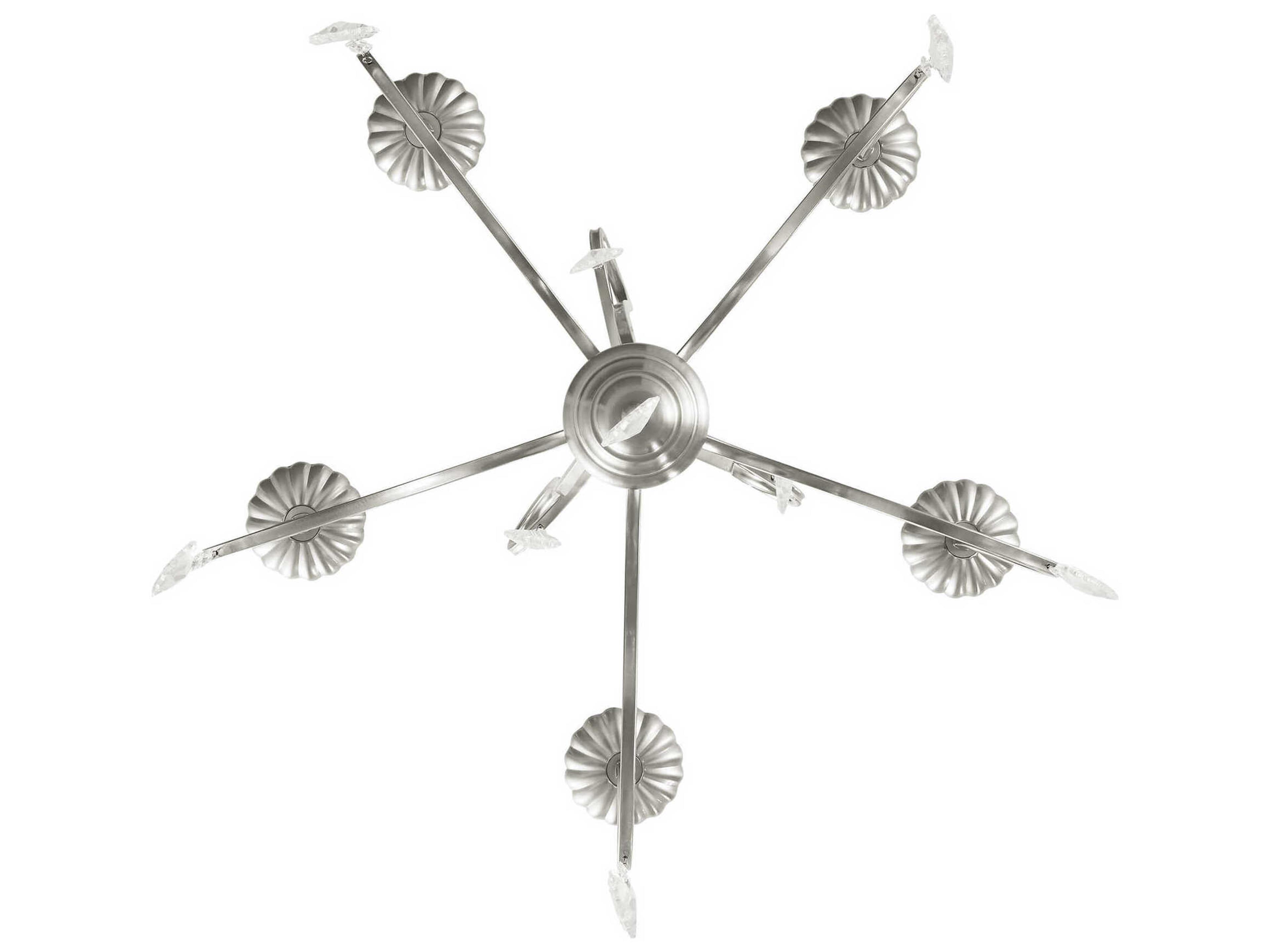 Livex Lighting Callisto 5-Light Brushed Nickel Crystal Candelabra Chandelier