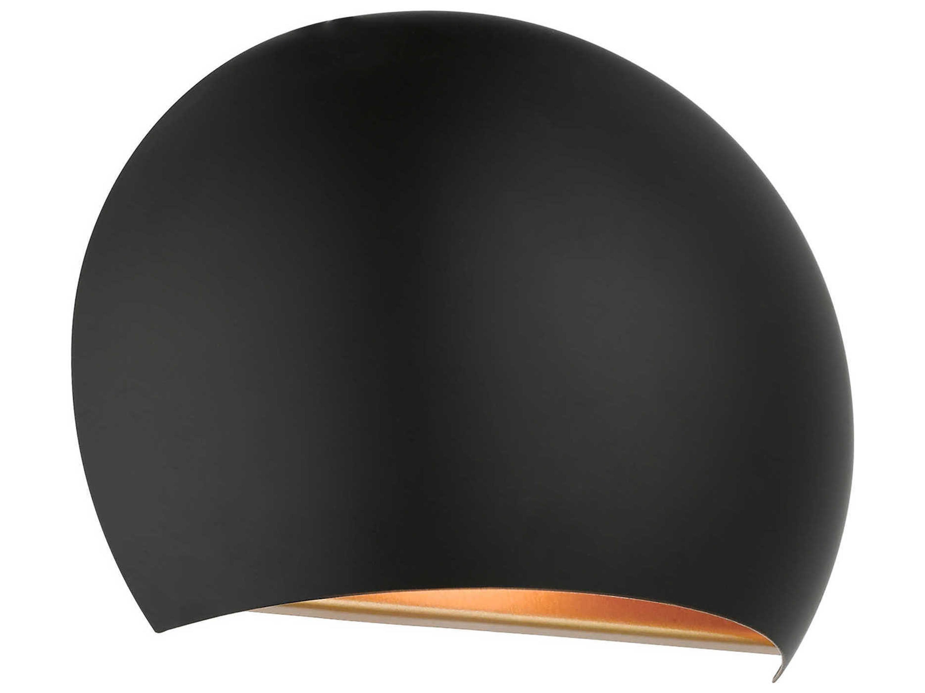 Livex Lighting Piedmont 1-Light Black Gold Wall Sconce