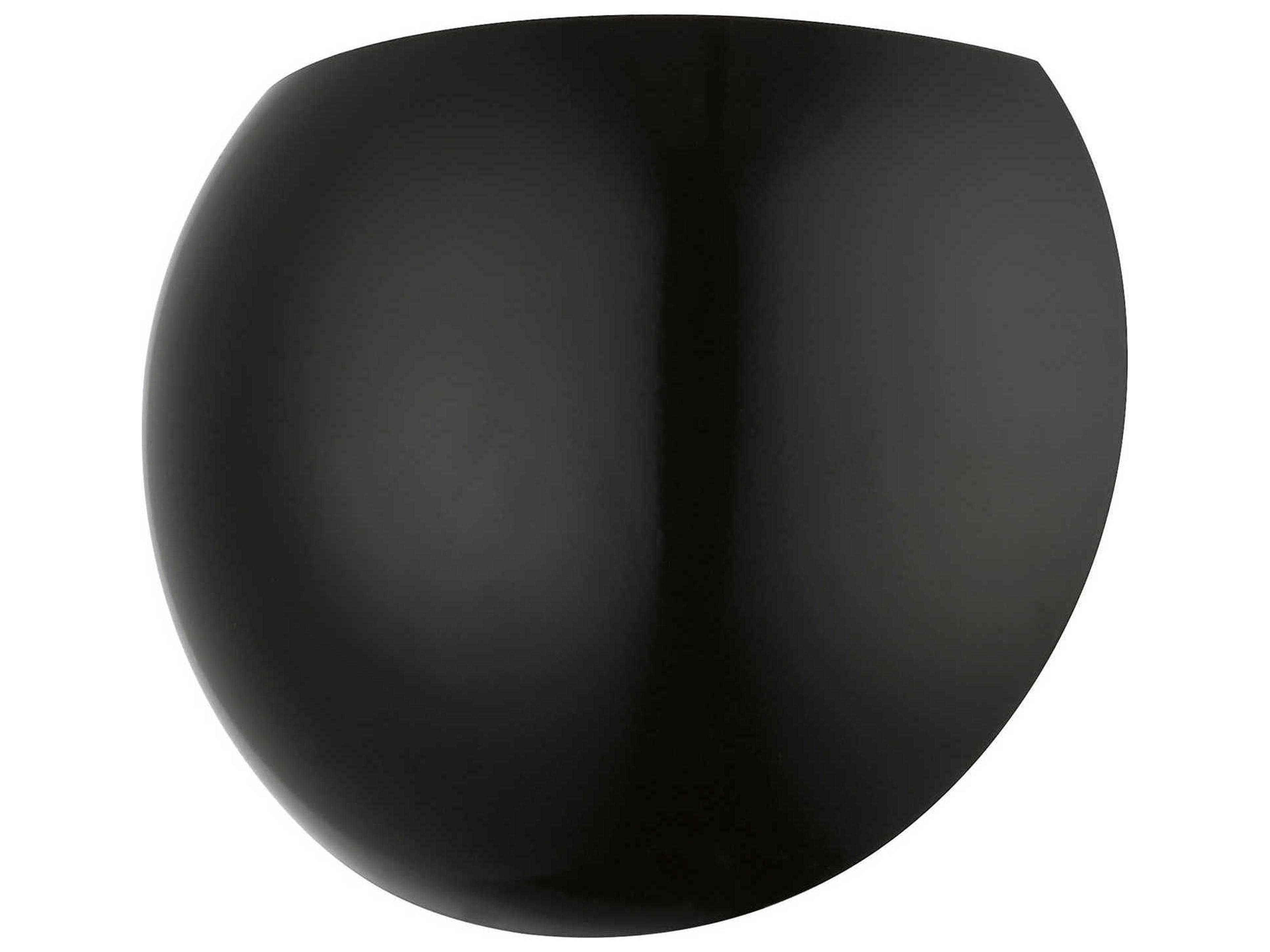 Livex Lighting Piedmont 1-Light Shiny Black White Wall Sconce