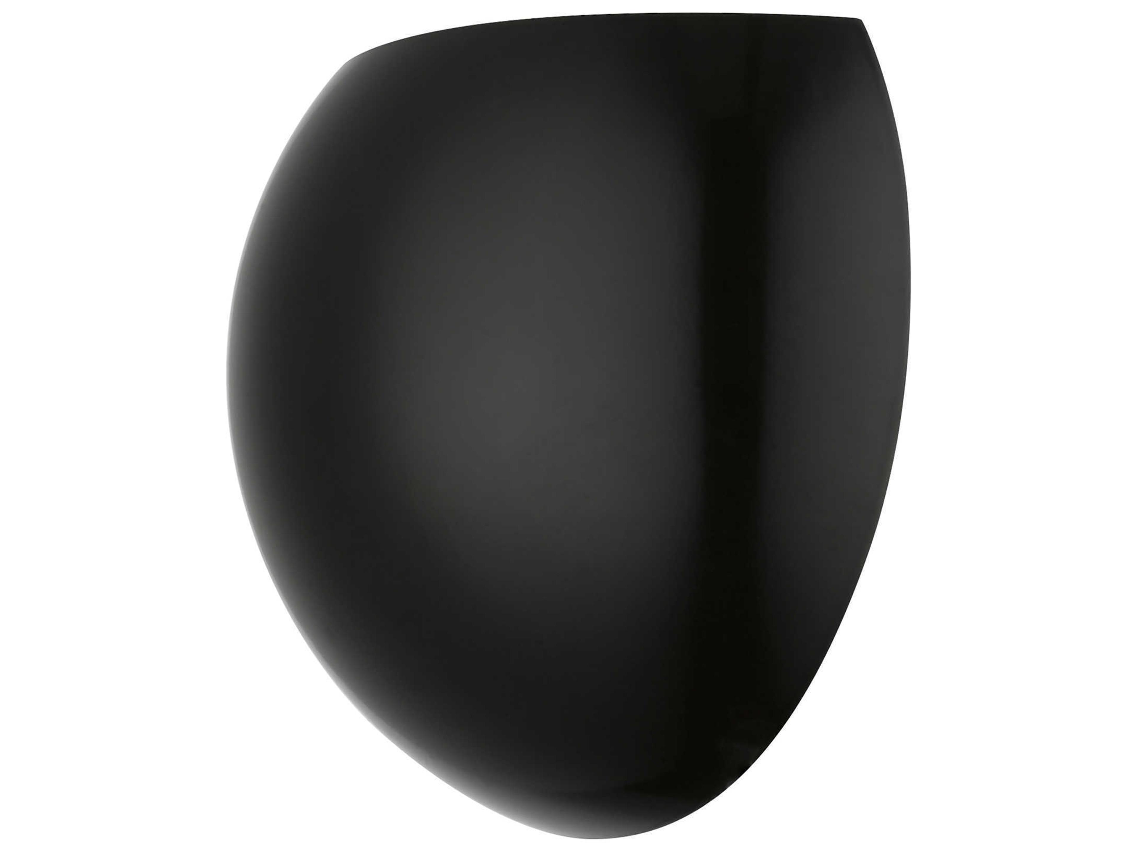 Livex Lighting Piedmont 1-Light Shiny Black White Wall Sconce