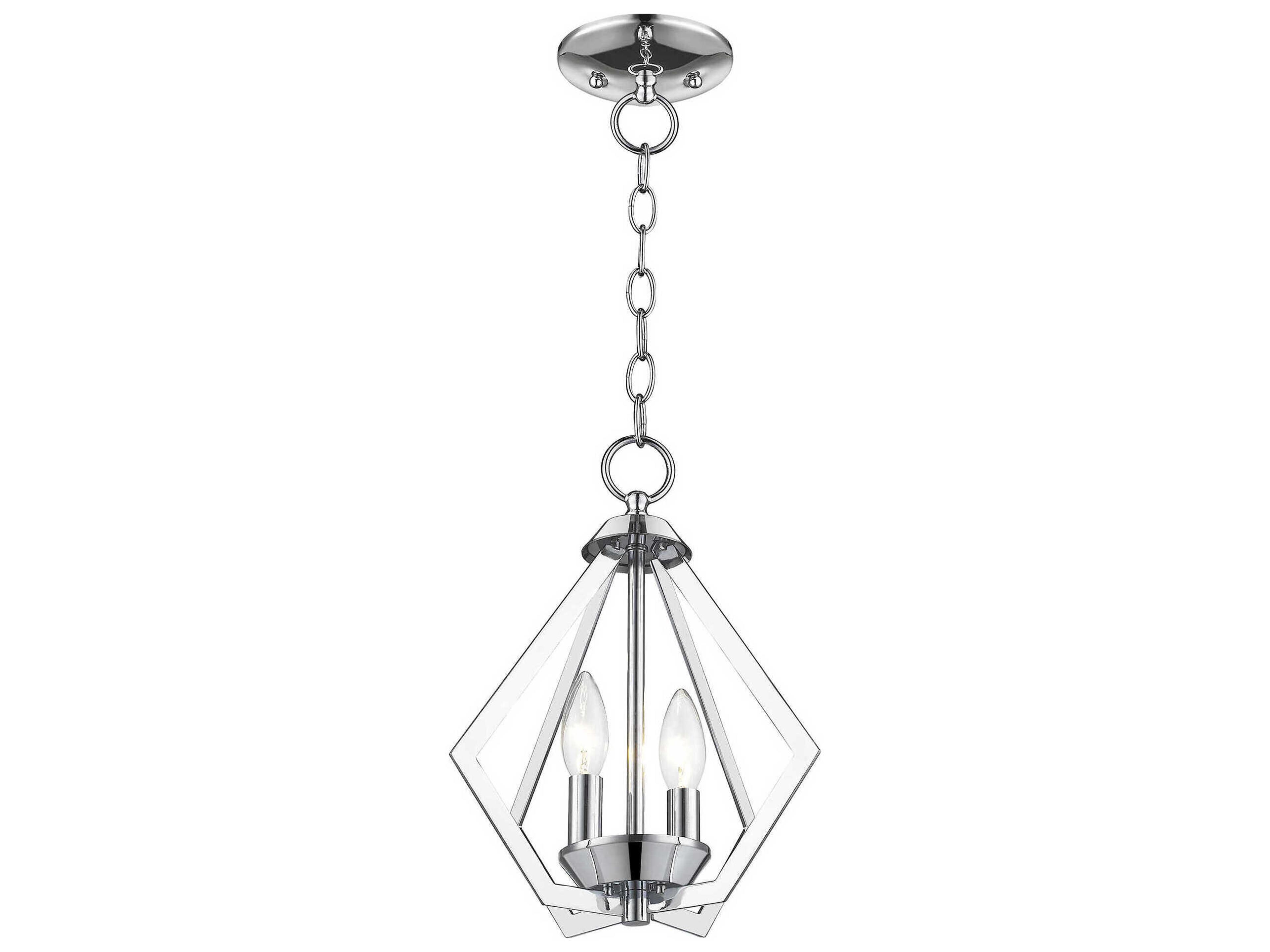 Livex Lighting Prism 2-Light Polished Chrome Mini Pendant