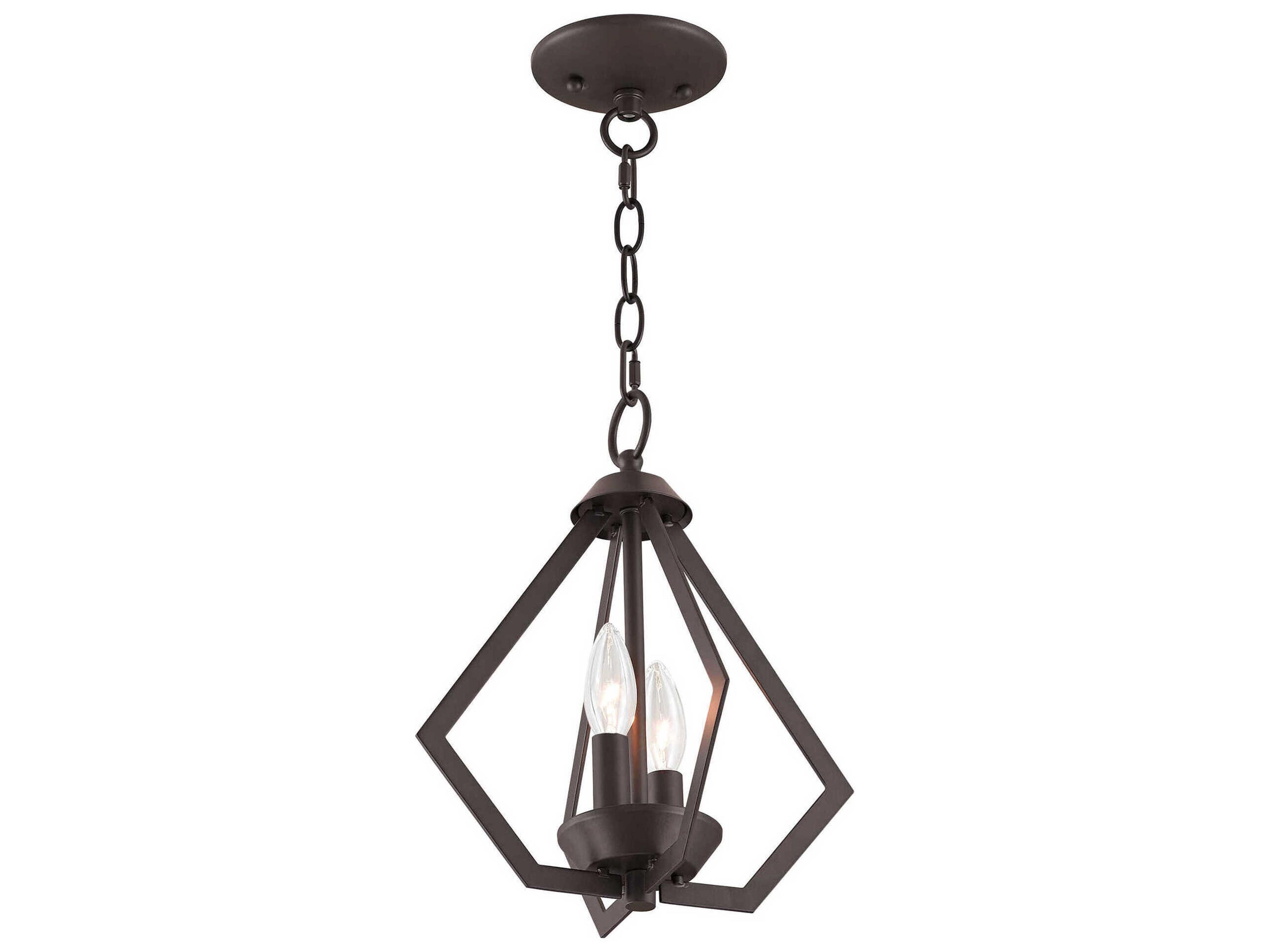Livex Lighting Prism 2-Light Bronze Mini Pendant