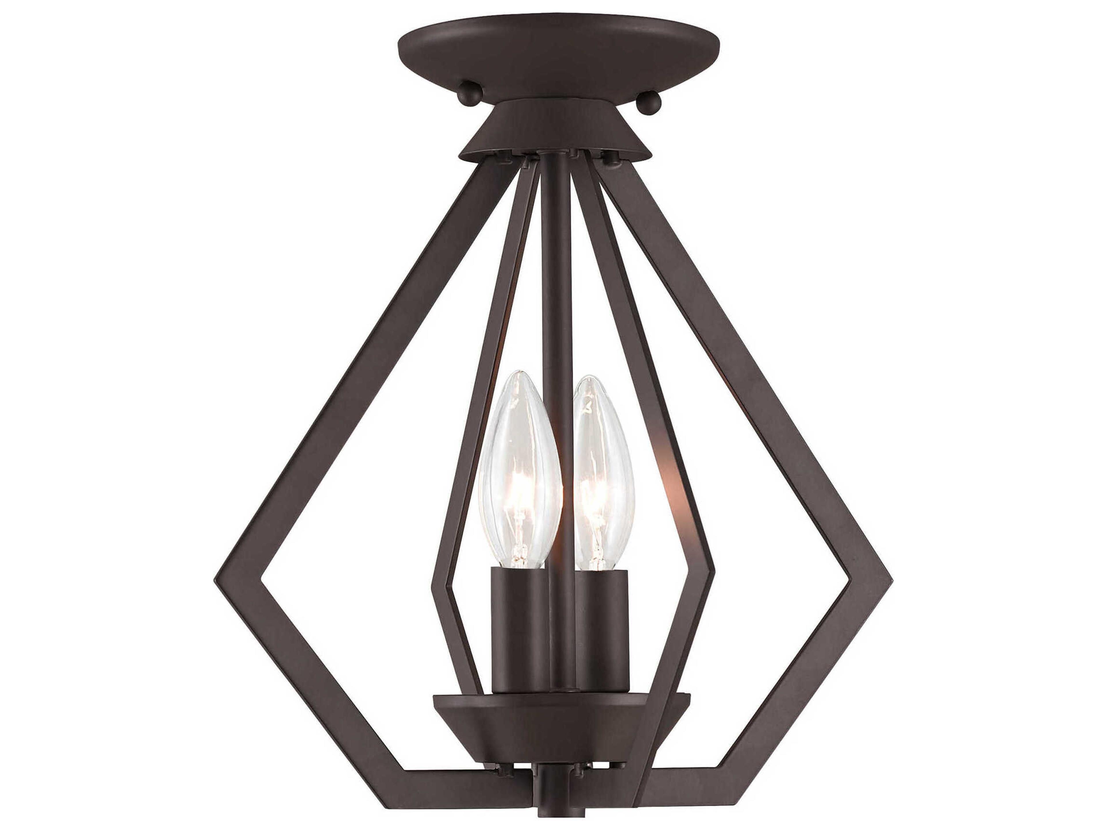 Livex Lighting Prism 2-Light Bronze Mini Pendant