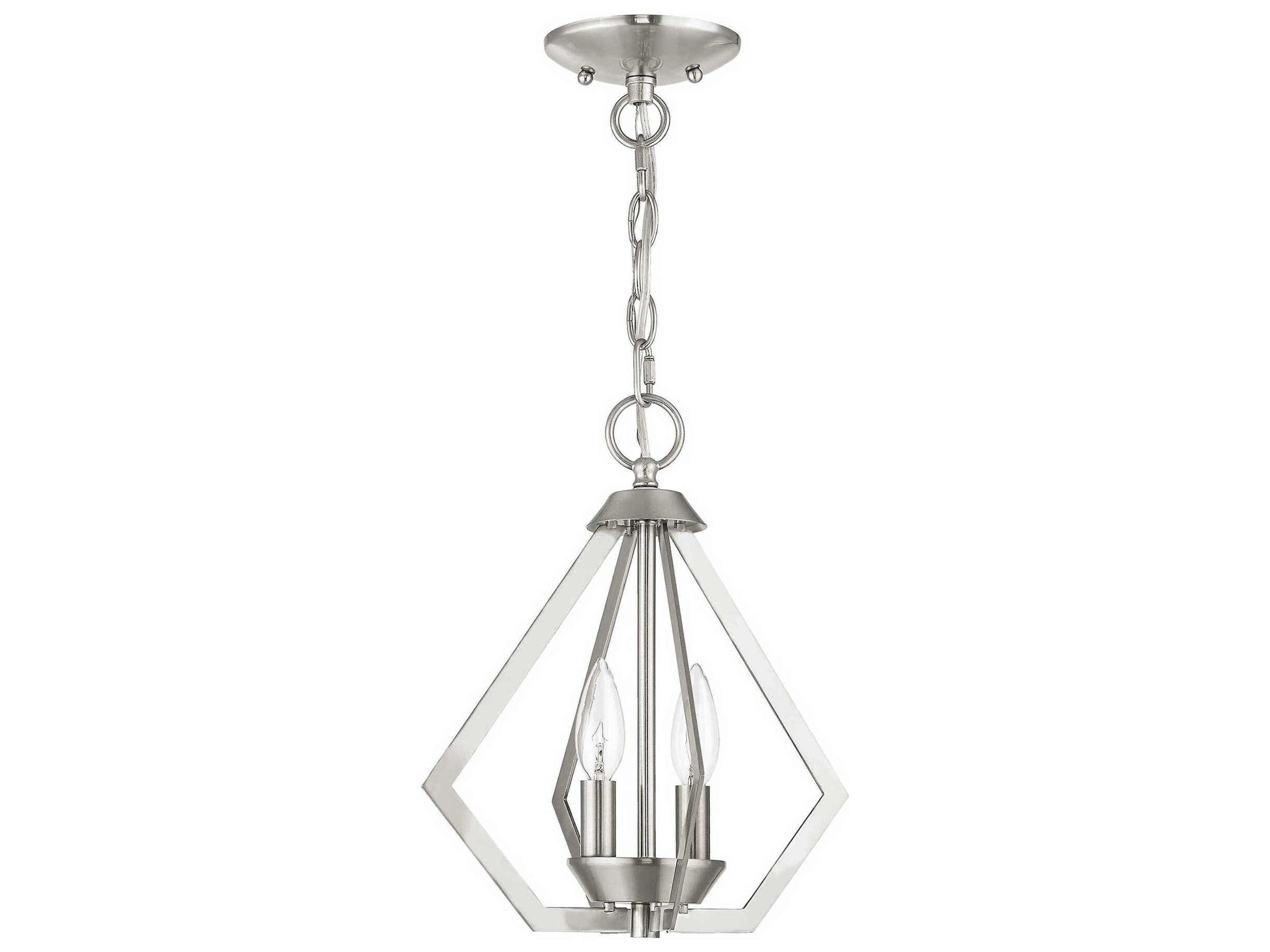 Livex Lighting Prism 2-Light Brushed Nickel Mini Pendant