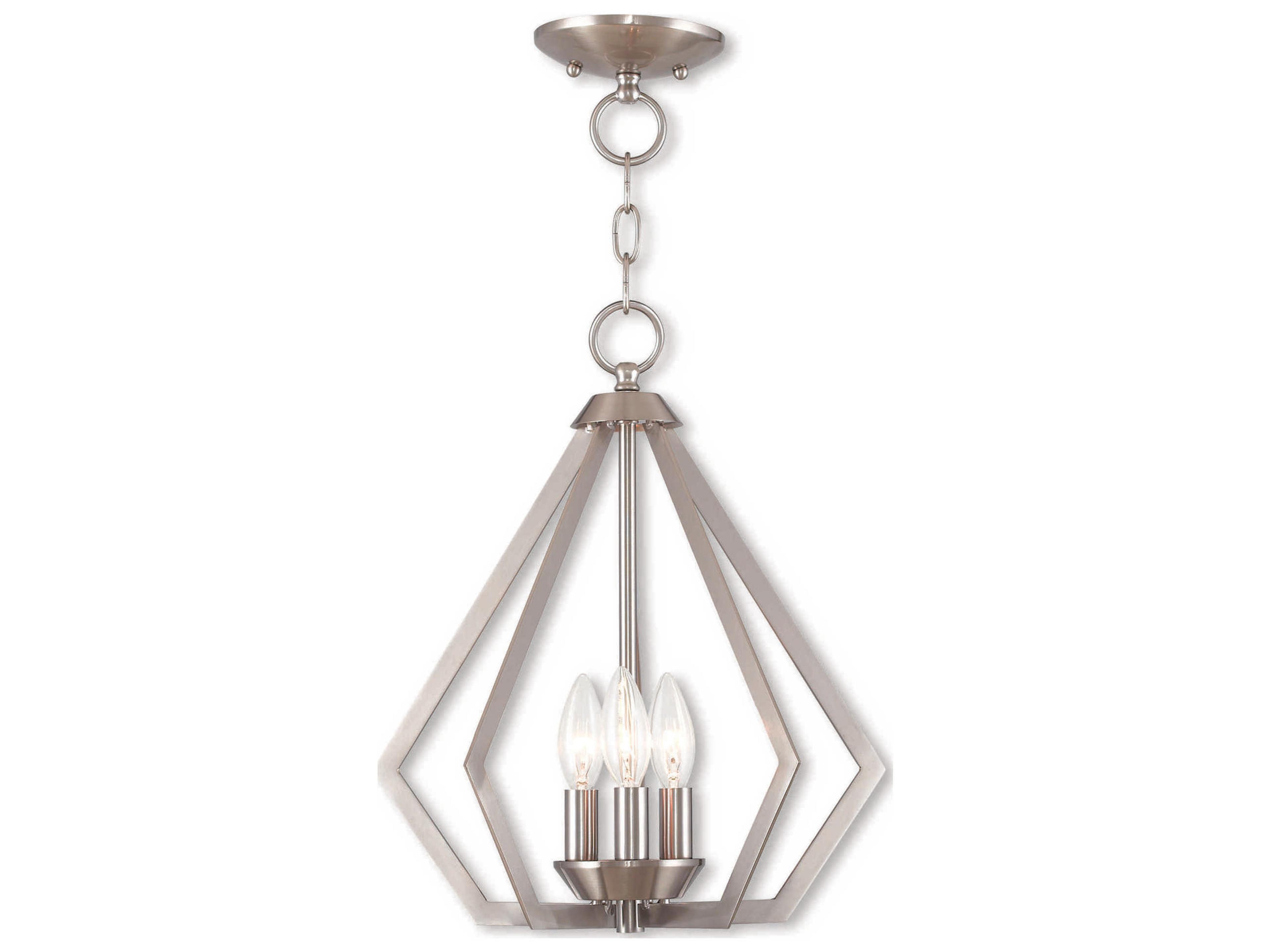 Prism 3-Light Brushed Nickel Pendant