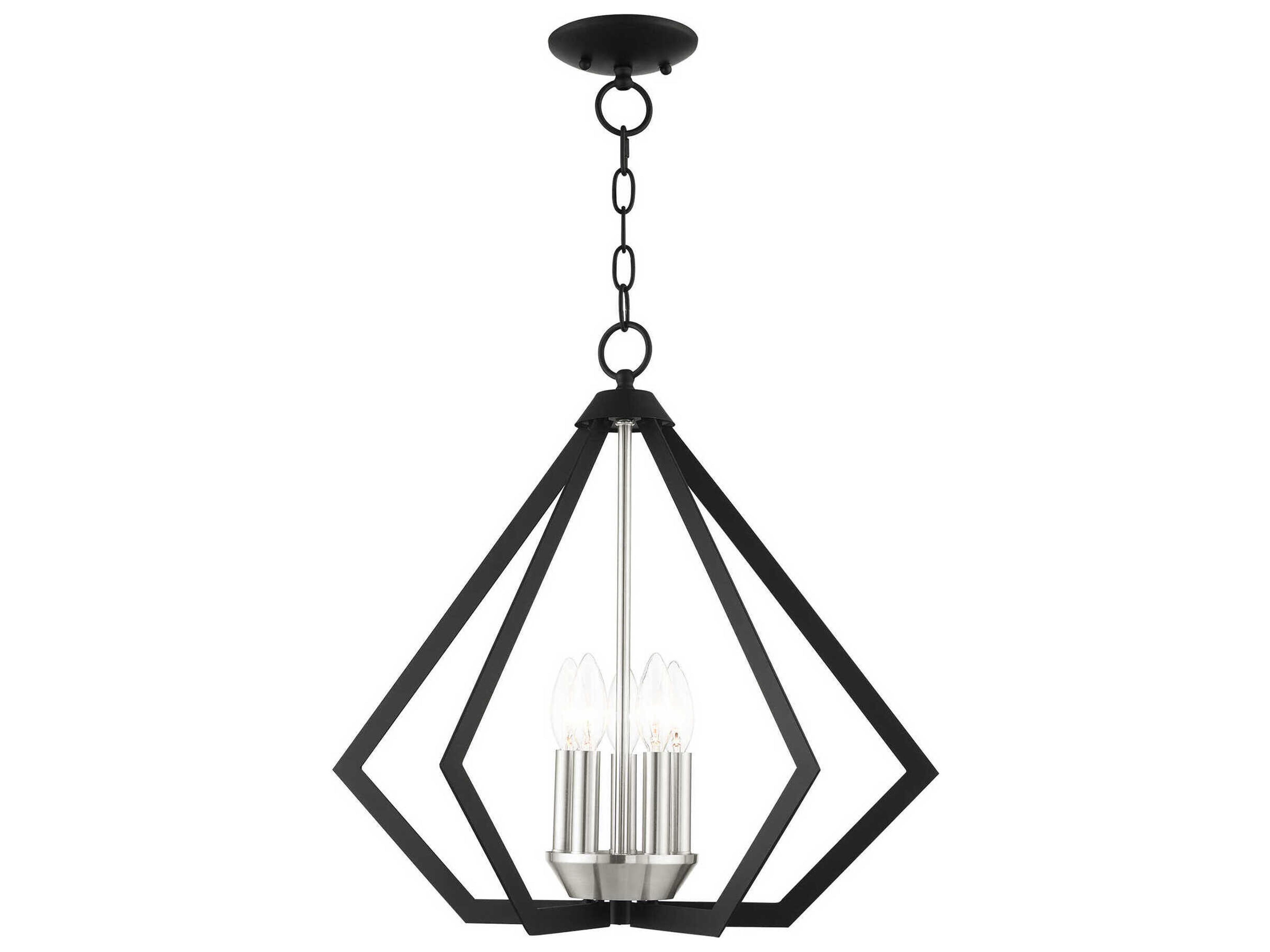 Prism 5-Light Black Brushed Nickel Pendant
