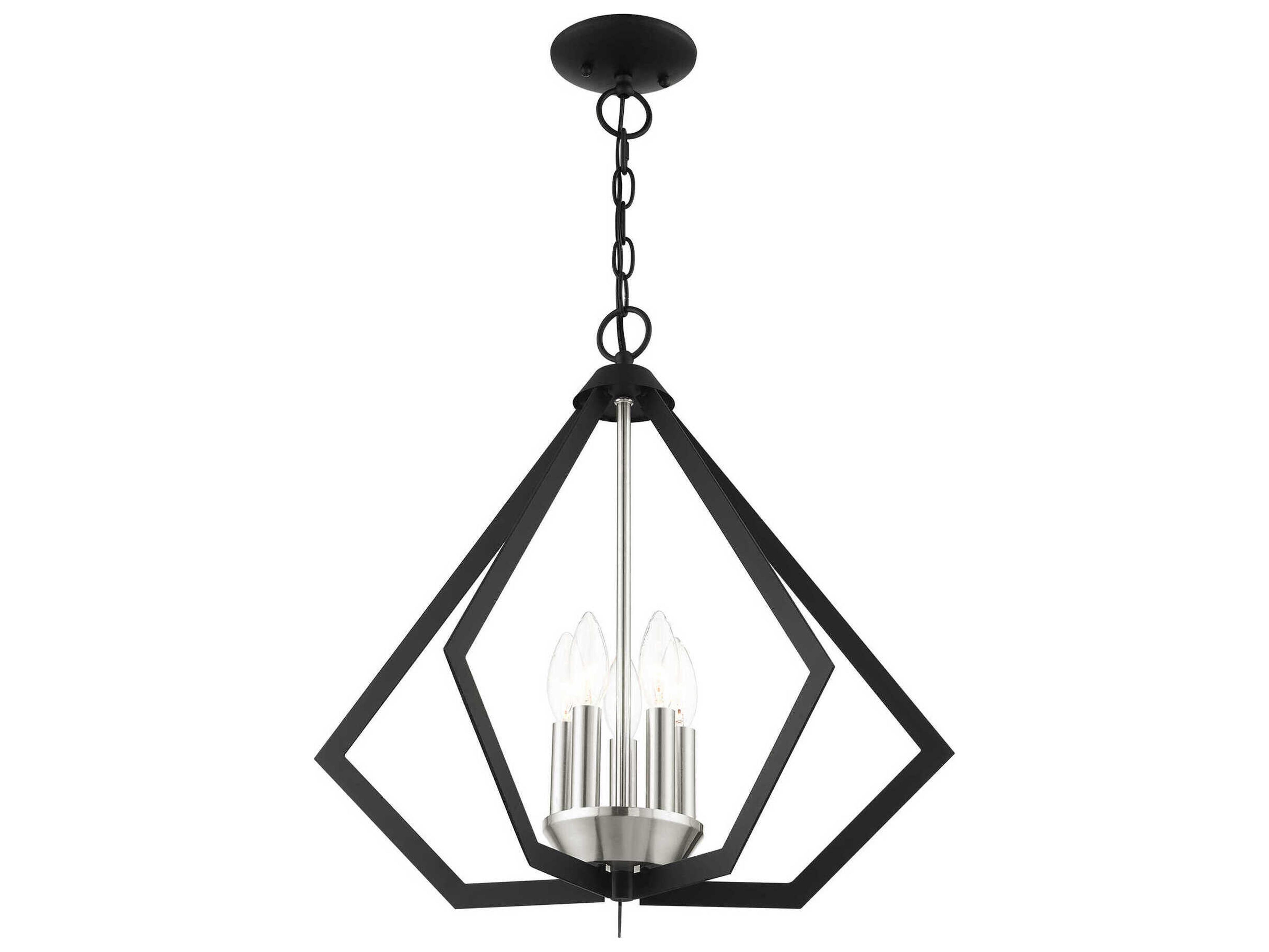 Livex Lighting Prism 5-Light Black Brushed Nickel Pendant