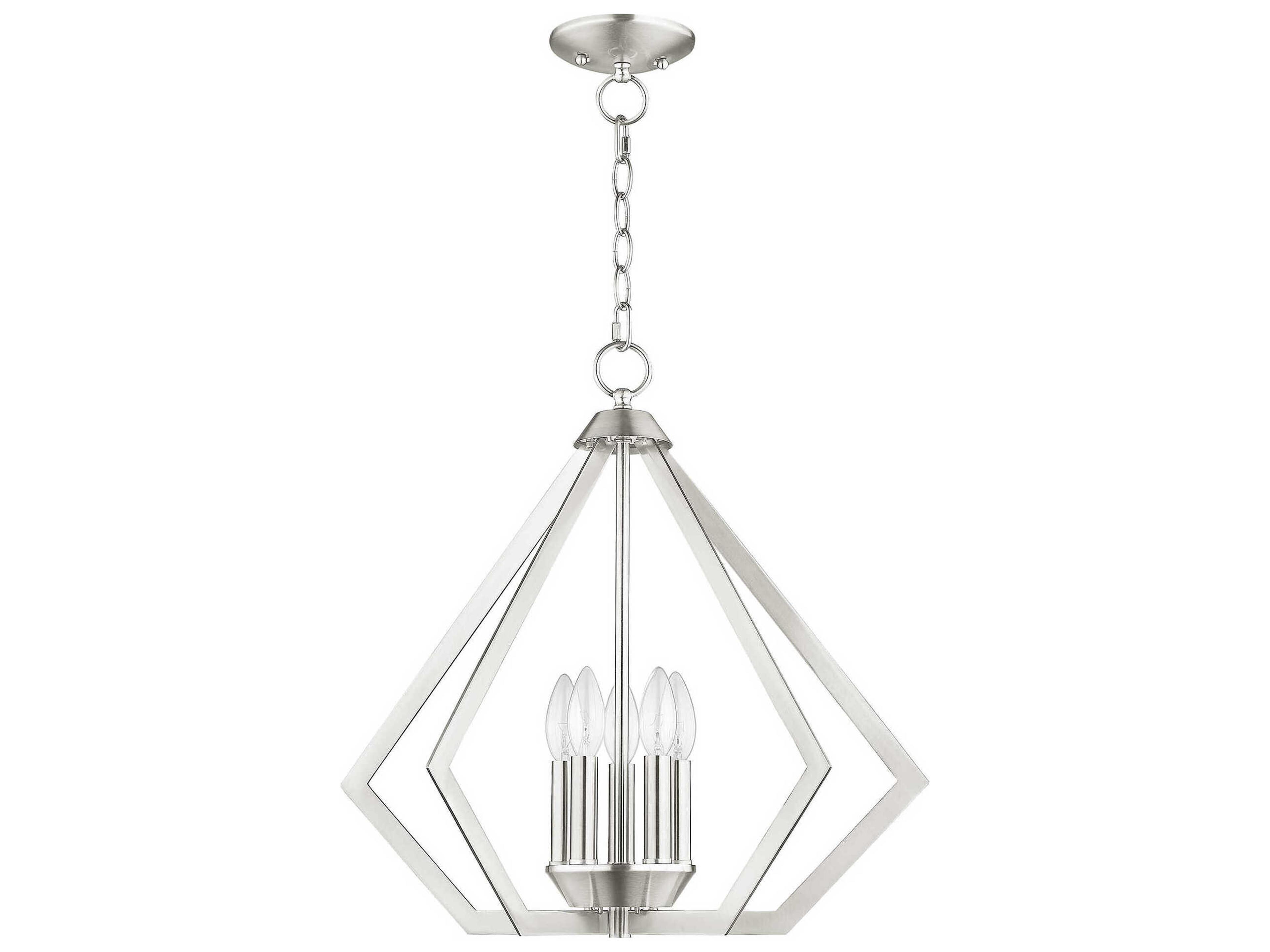Livex Lighting Prism 5-Light Brushed Nickel Pendant
