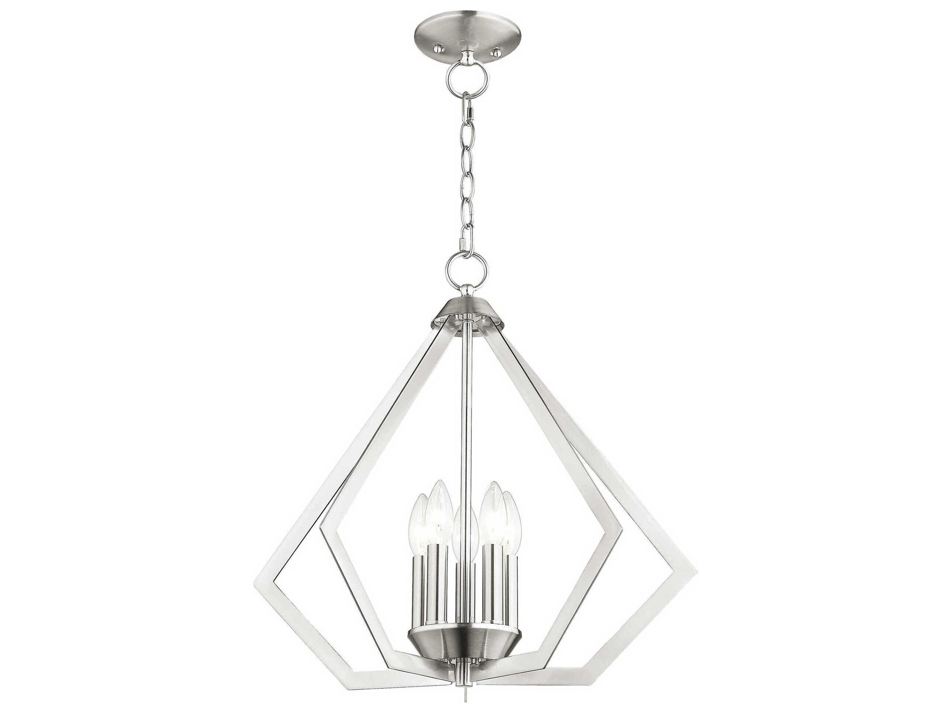 Livex Lighting Prism 5-Light Brushed Nickel Pendant