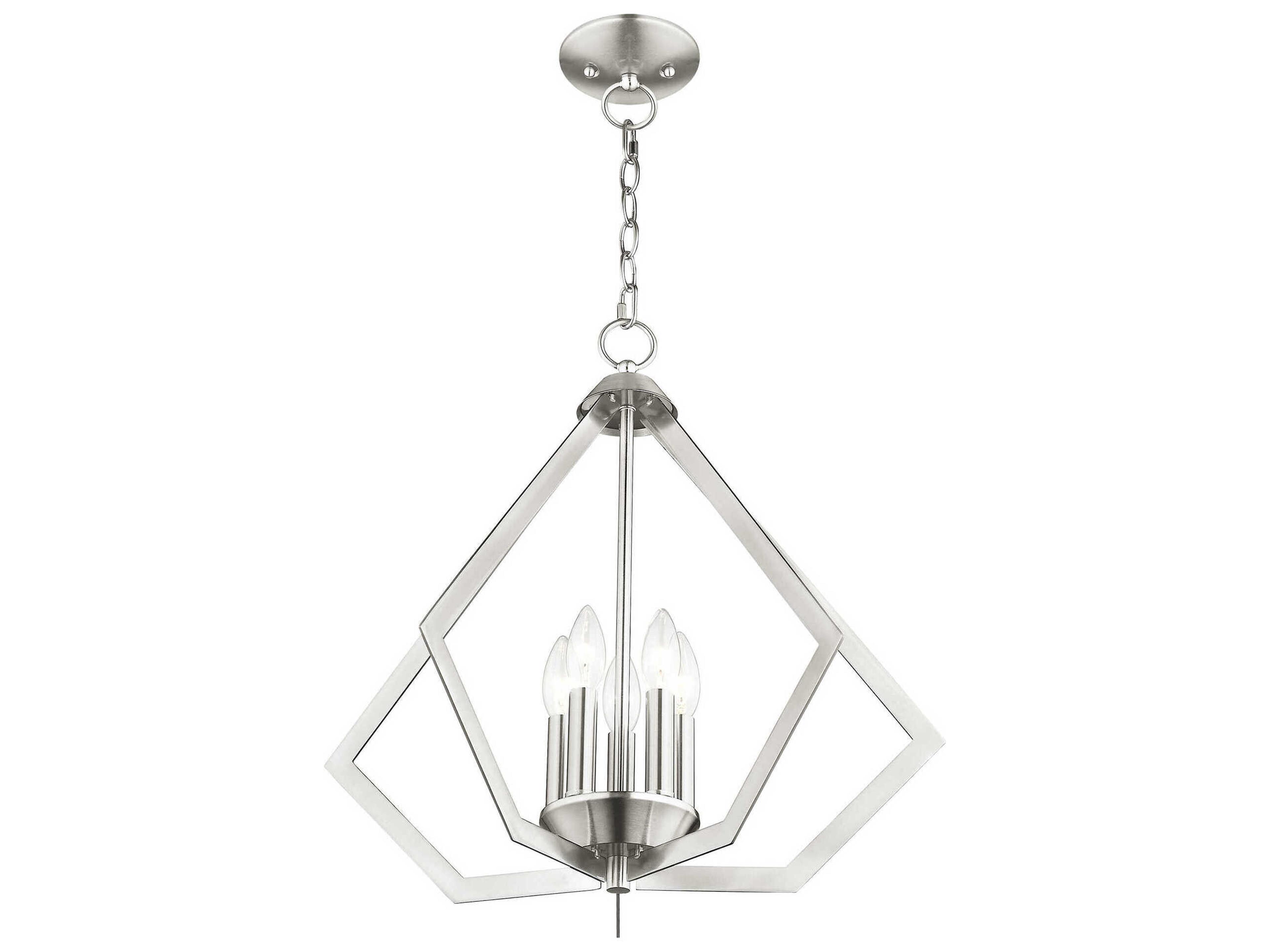 Livex Lighting Prism 5-Light Brushed Nickel Pendant