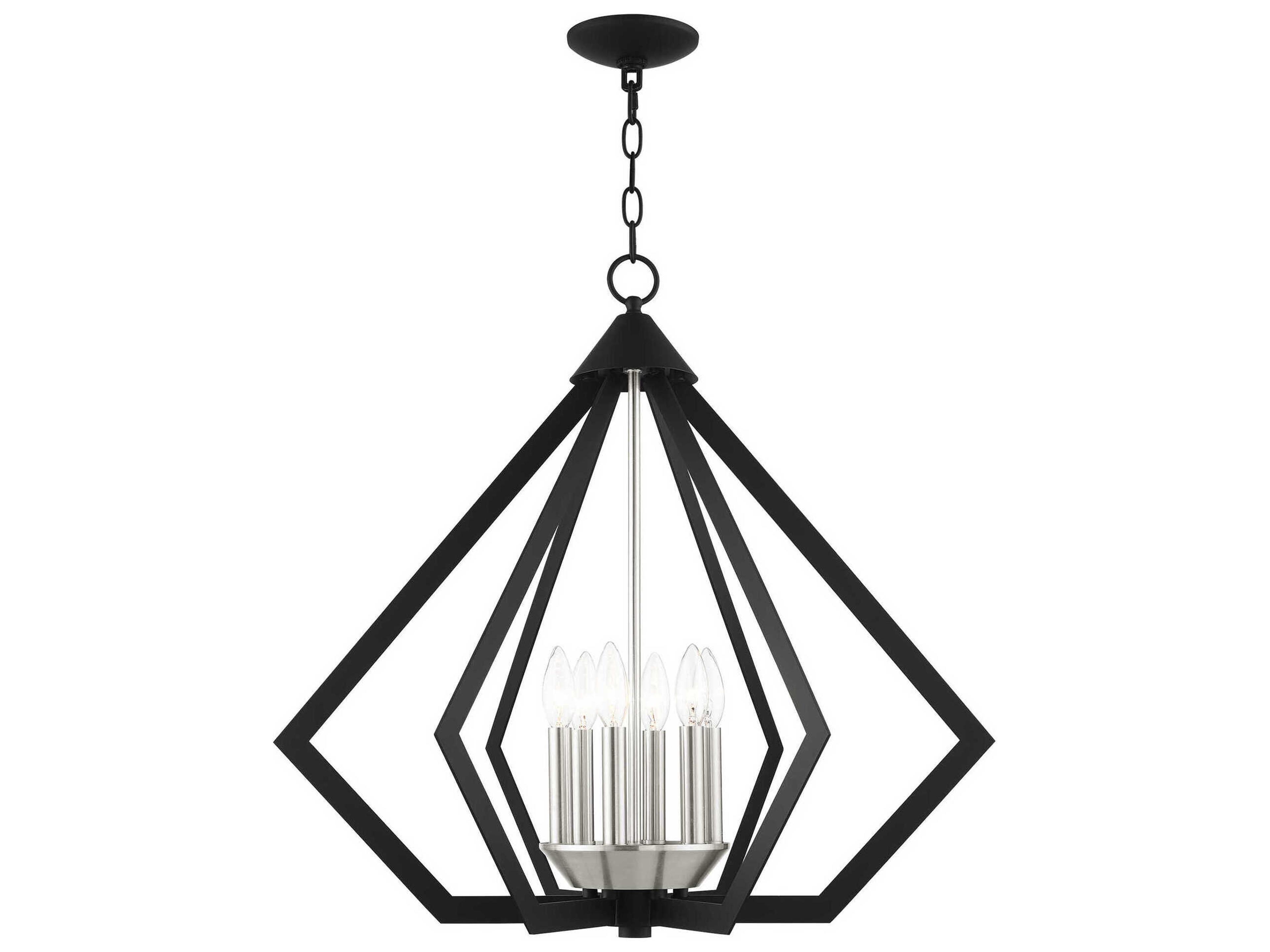 Prism 6-Light Black Brushed Nickel Pendant