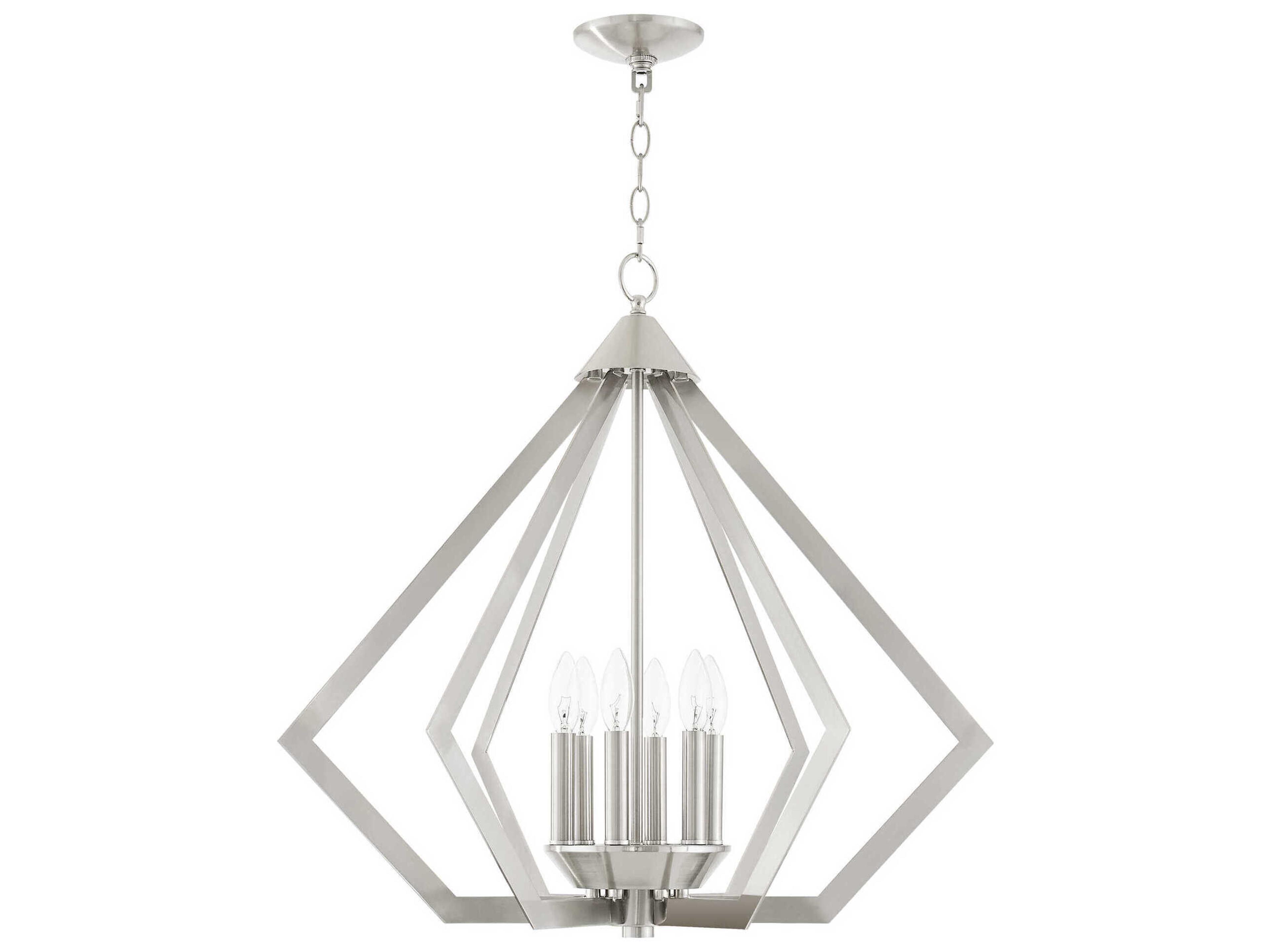 Livex Lighting Prism 6-Light Brushed Nickel Pendant