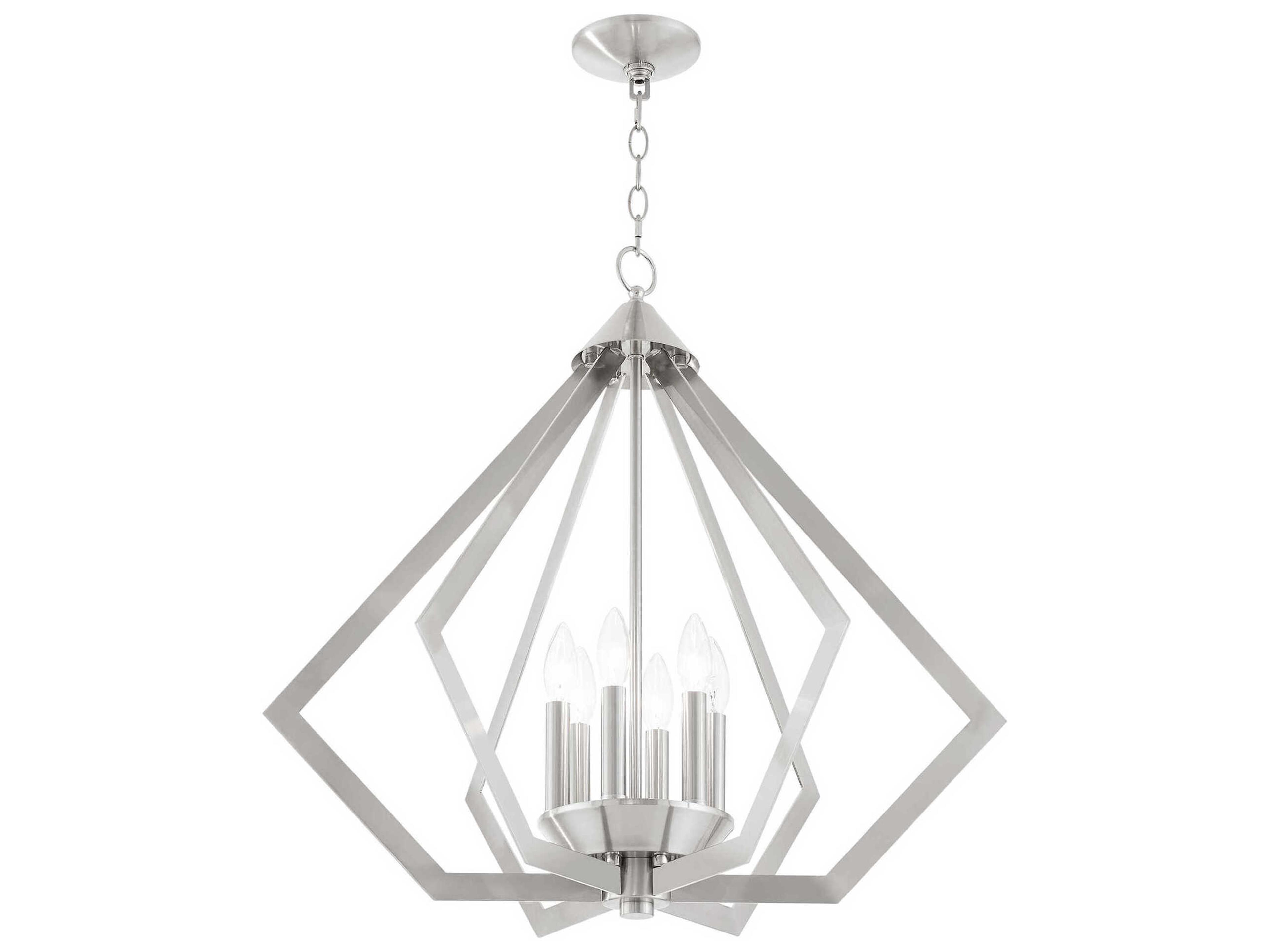 Livex Lighting Prism 6-Light Brushed Nickel Pendant