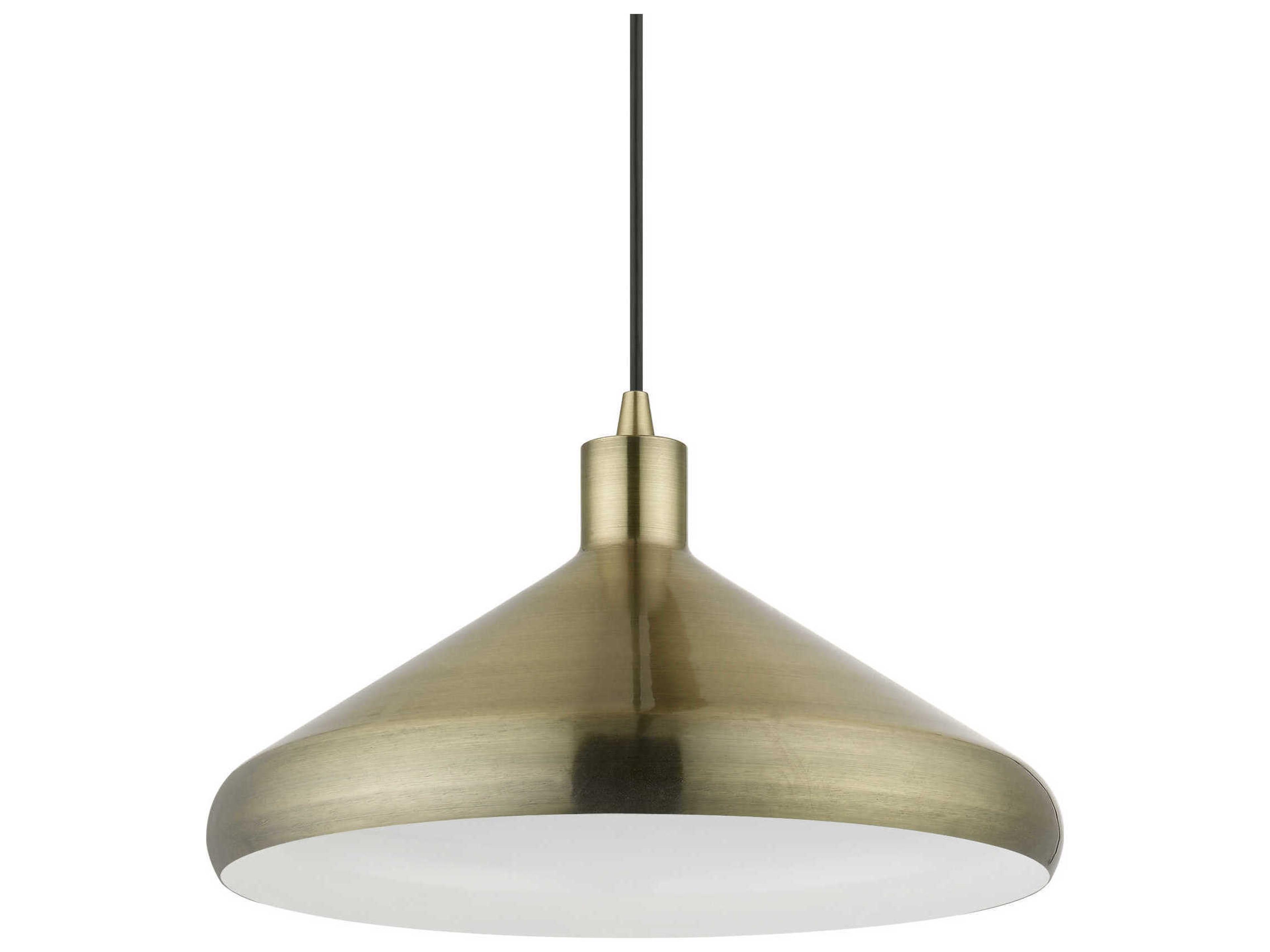 Livex Lighting Geneva 1-Light Antique Brass Pendant