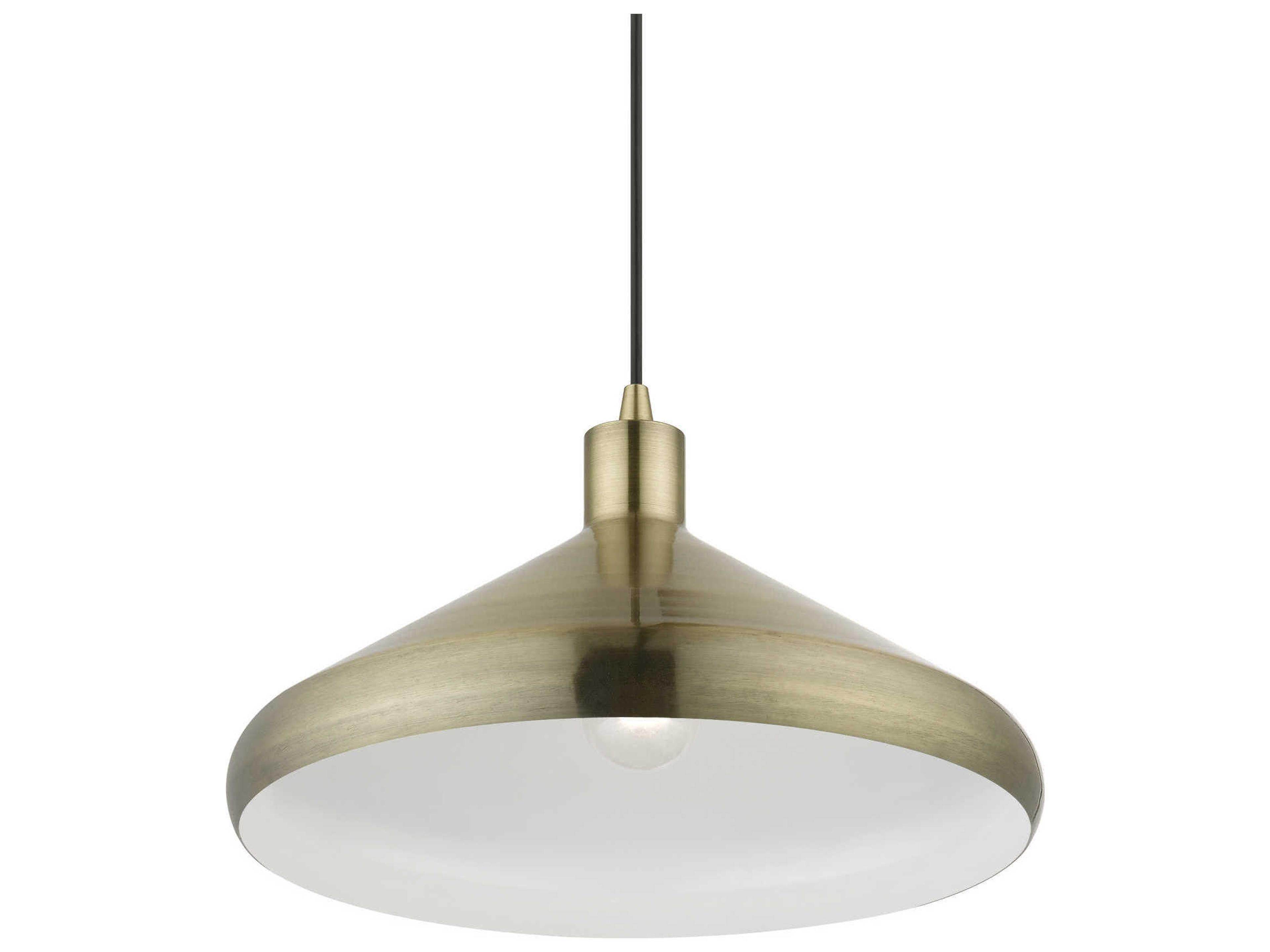 Livex Lighting Geneva 1-Light Antique Brass Pendant