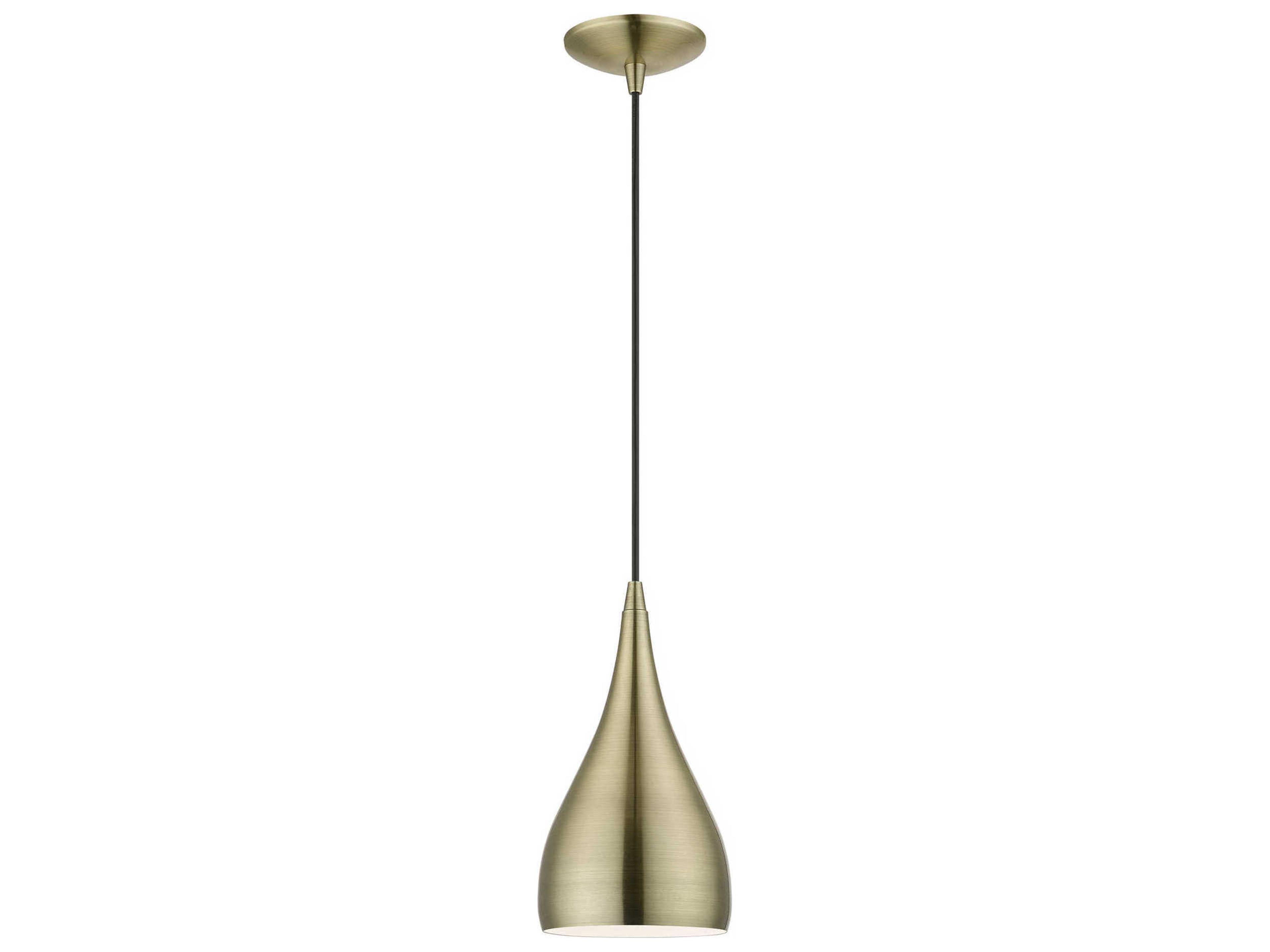 Amador 1-Light Antique Brass Bell Mini Pendant