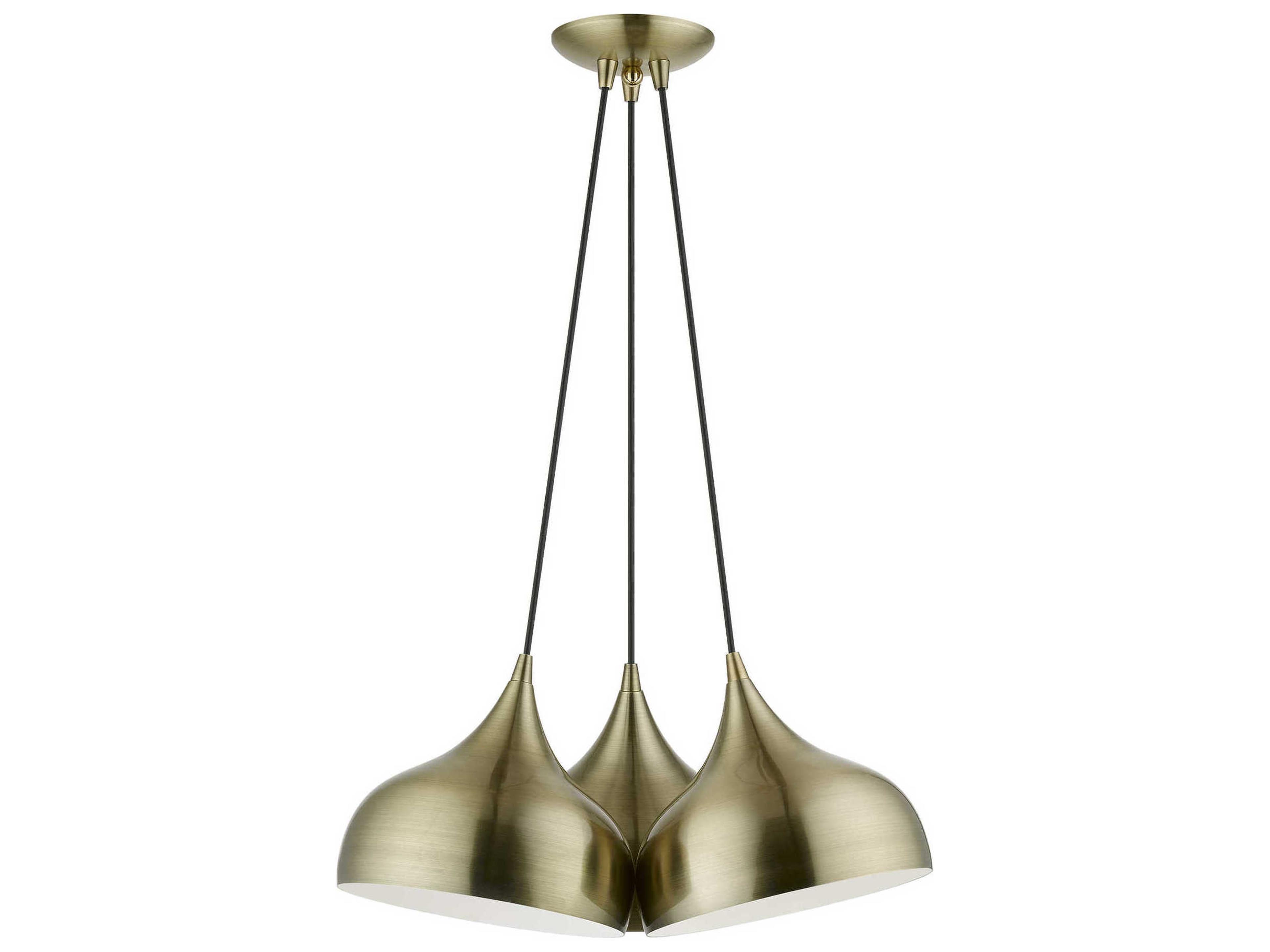 Amador 3-Light Antique Brass Bell Pendant