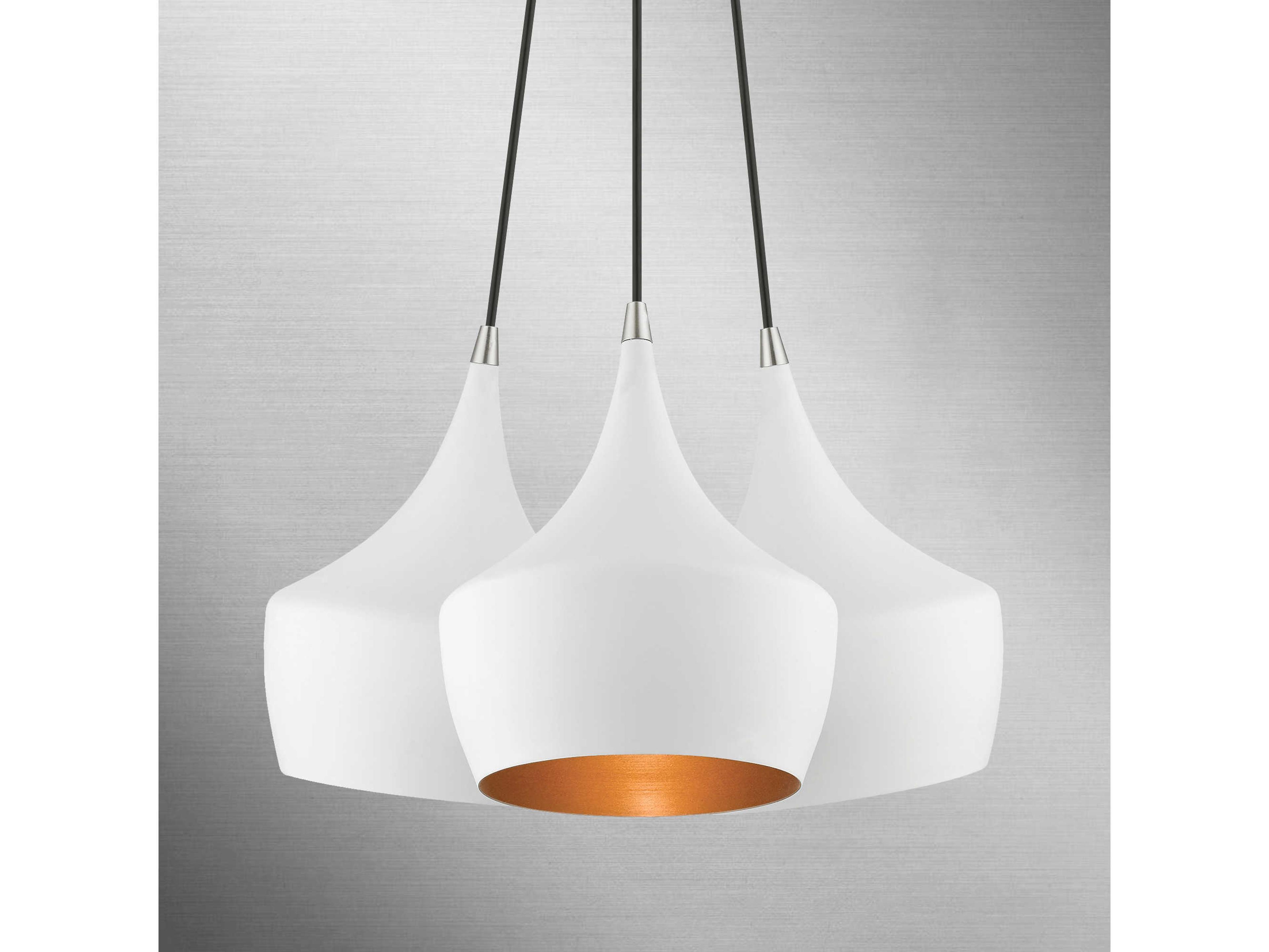 Livex Lighting Waldorf 3-Light White Gold Pendant