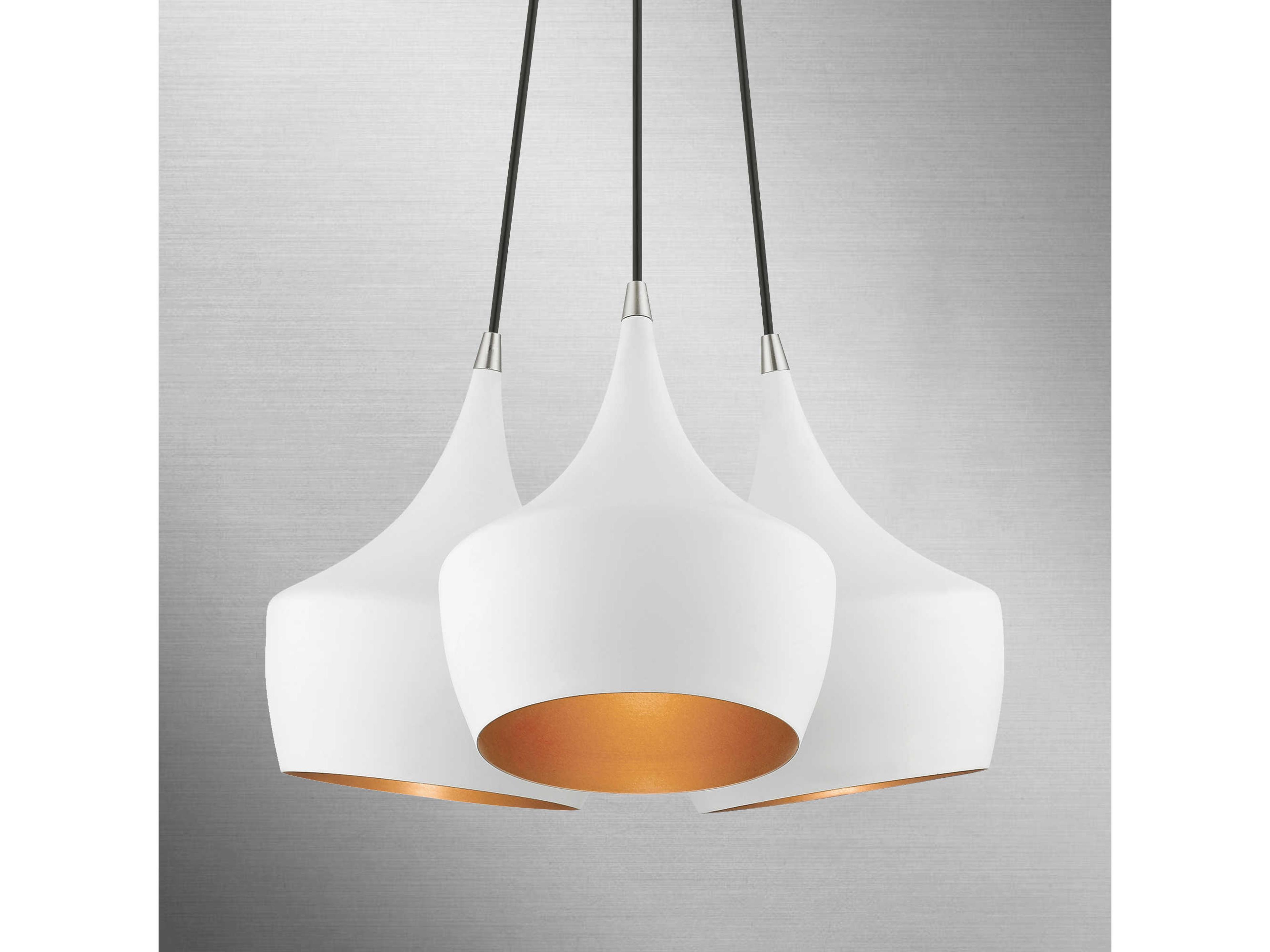 Livex Lighting Waldorf 3-Light White Gold Pendant